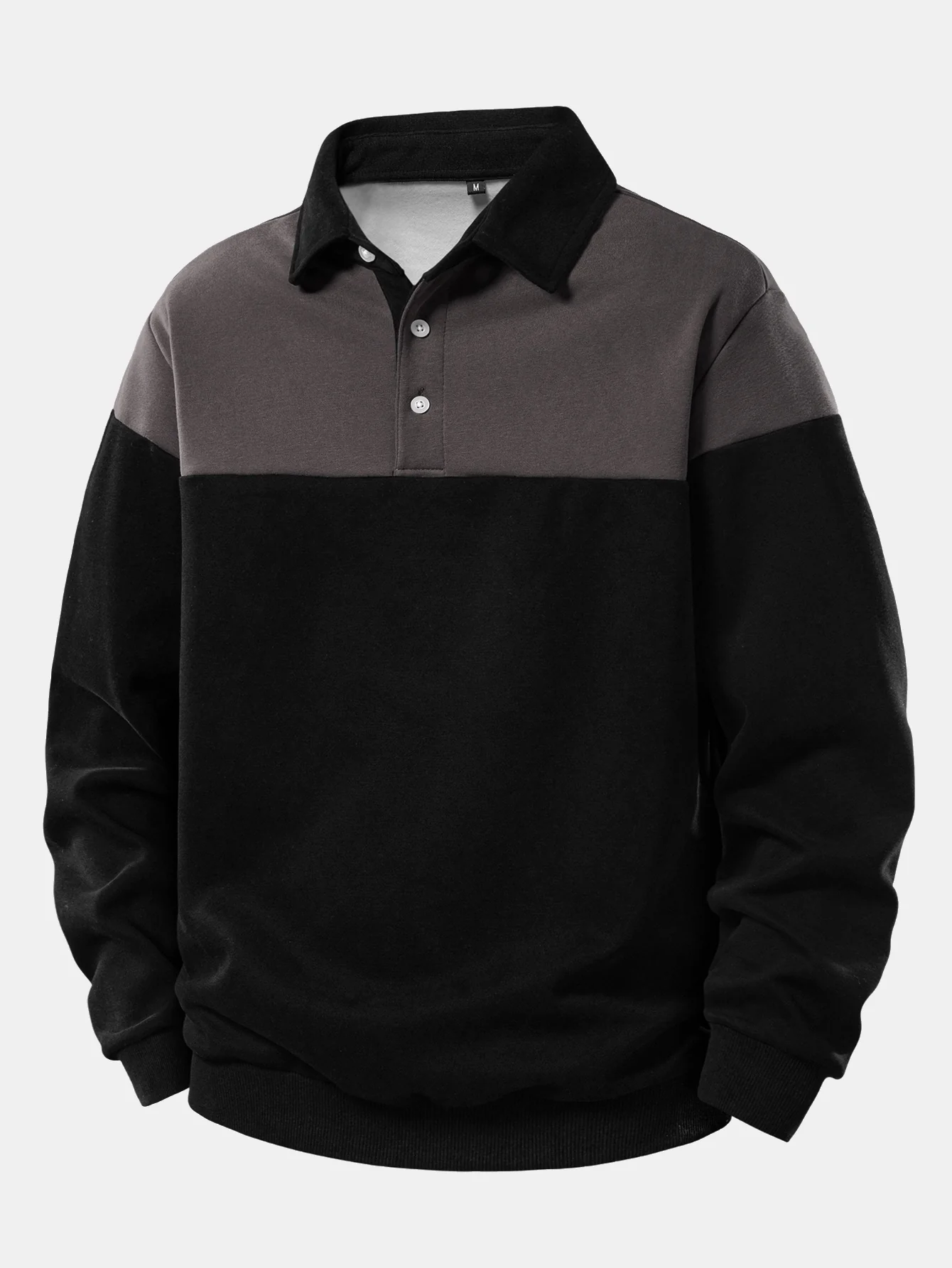 Sweatshirt mit kontrastierendem Poloshirts-Kragen - Image 20