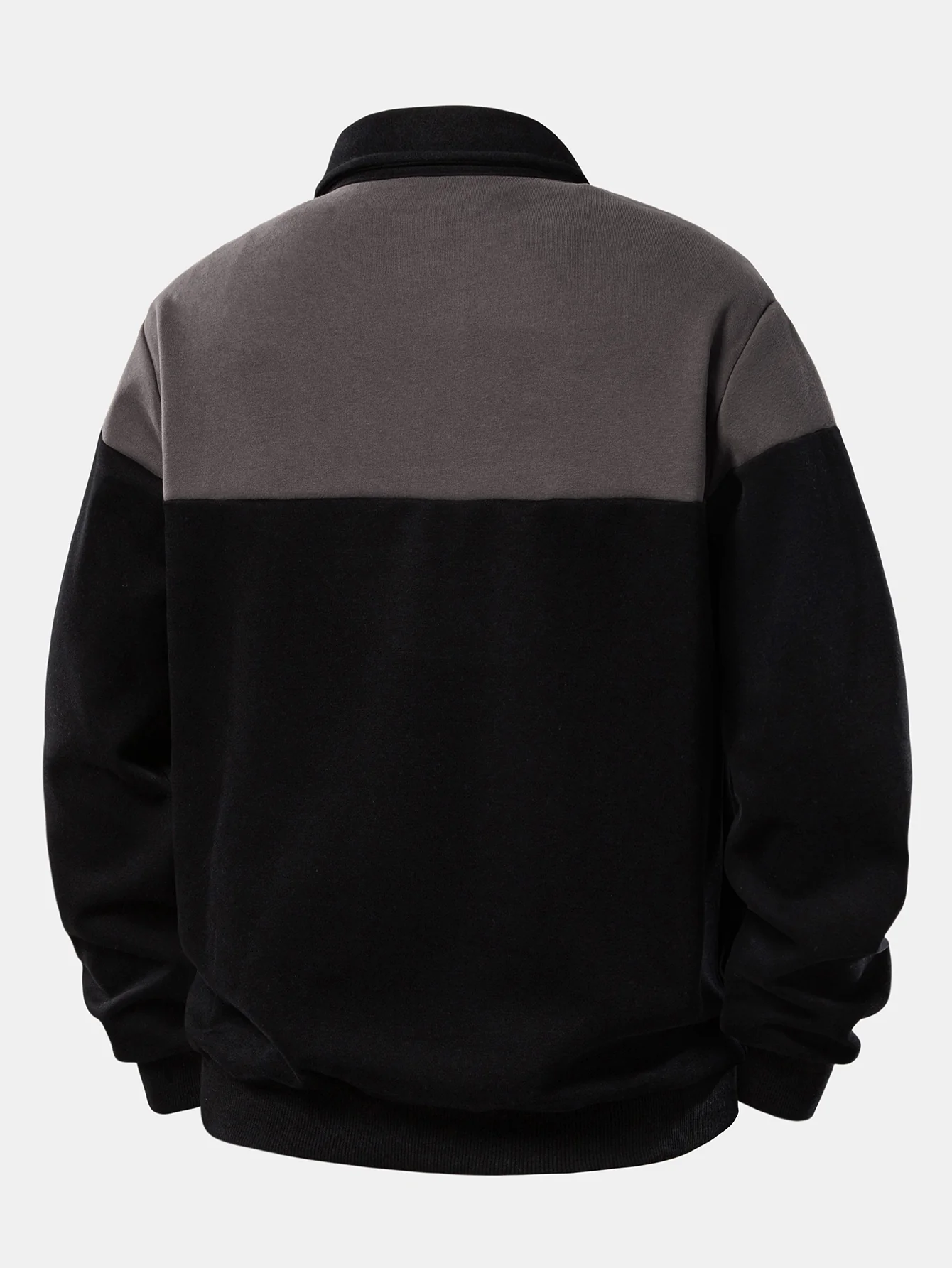Sweatshirt mit kontrastierendem Poloshirts-Kragen - Image 21