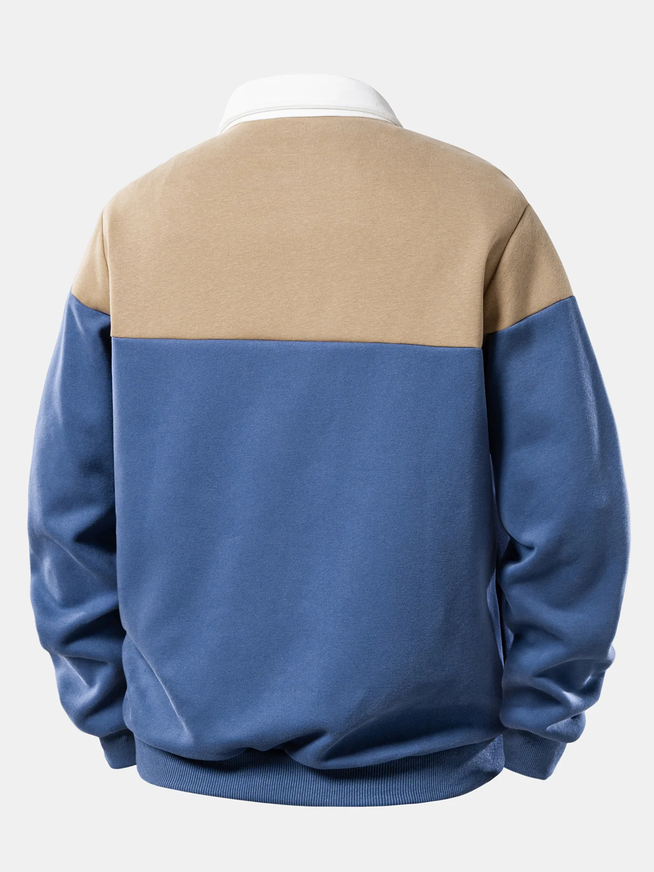Sweatshirt mit kontrastierendem Poloshirts-Kragen - Image 4