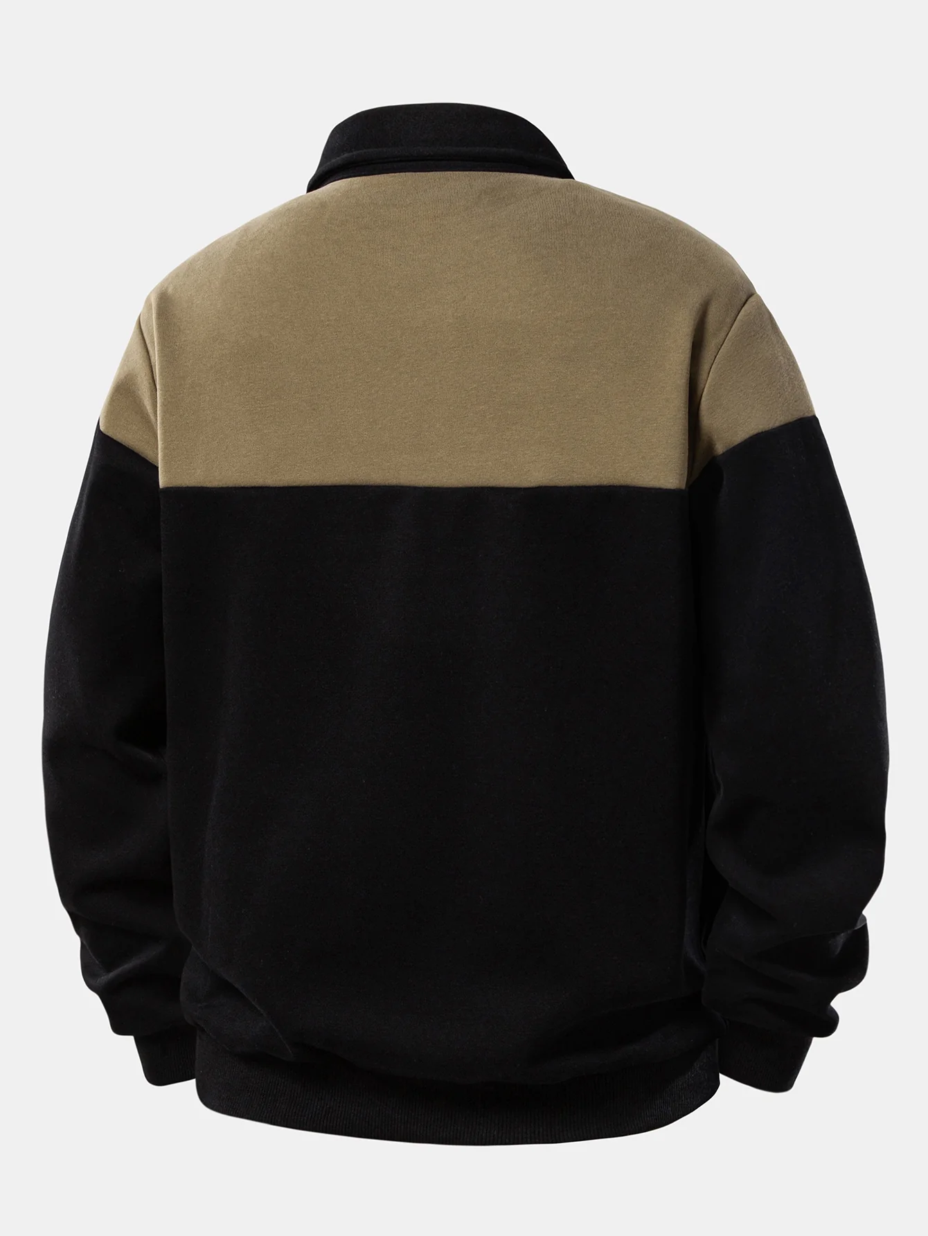 Sweatshirt mit kontrastierendem Poloshirts-Kragen - Image 6