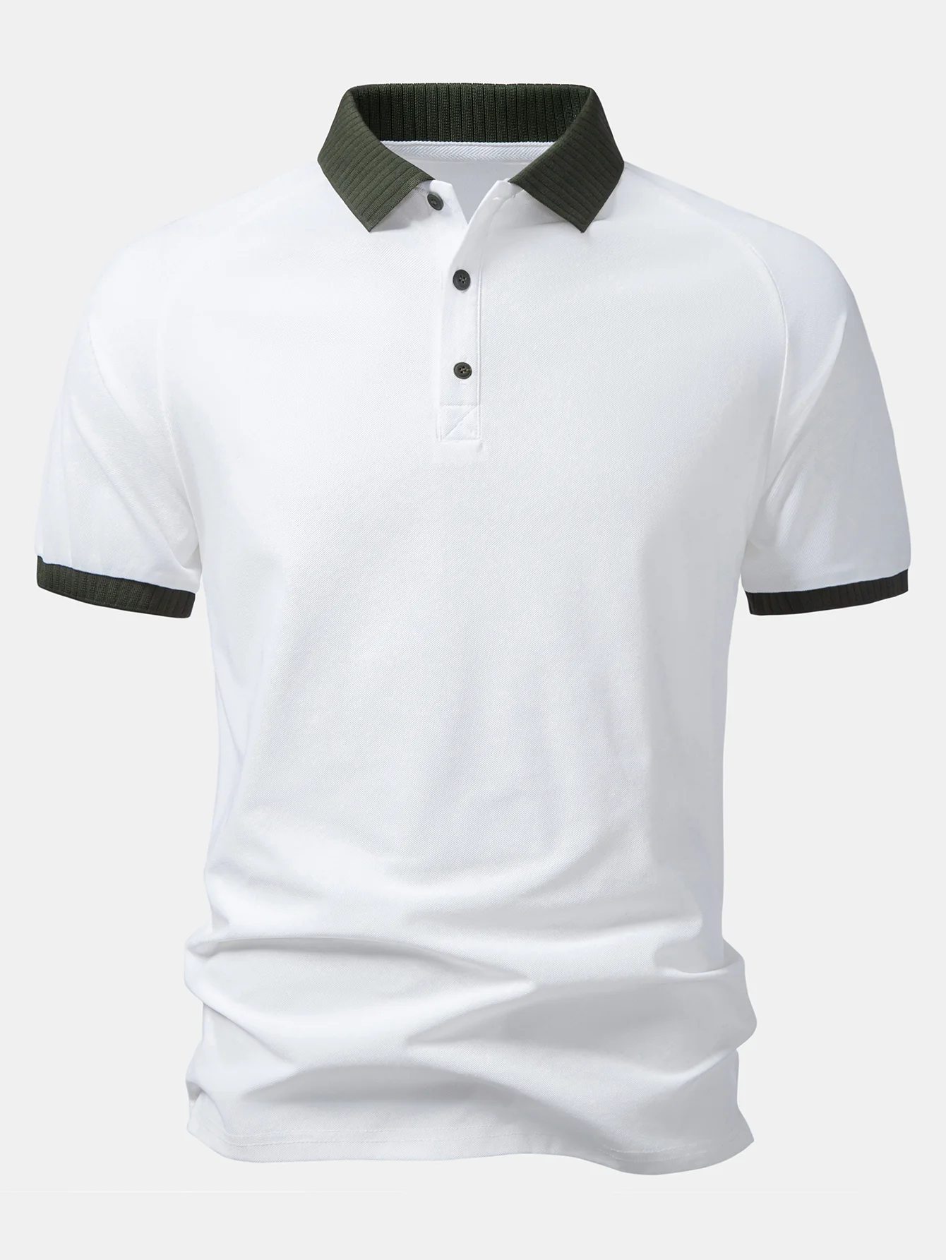 Contrast Raglan Sleeve Polo