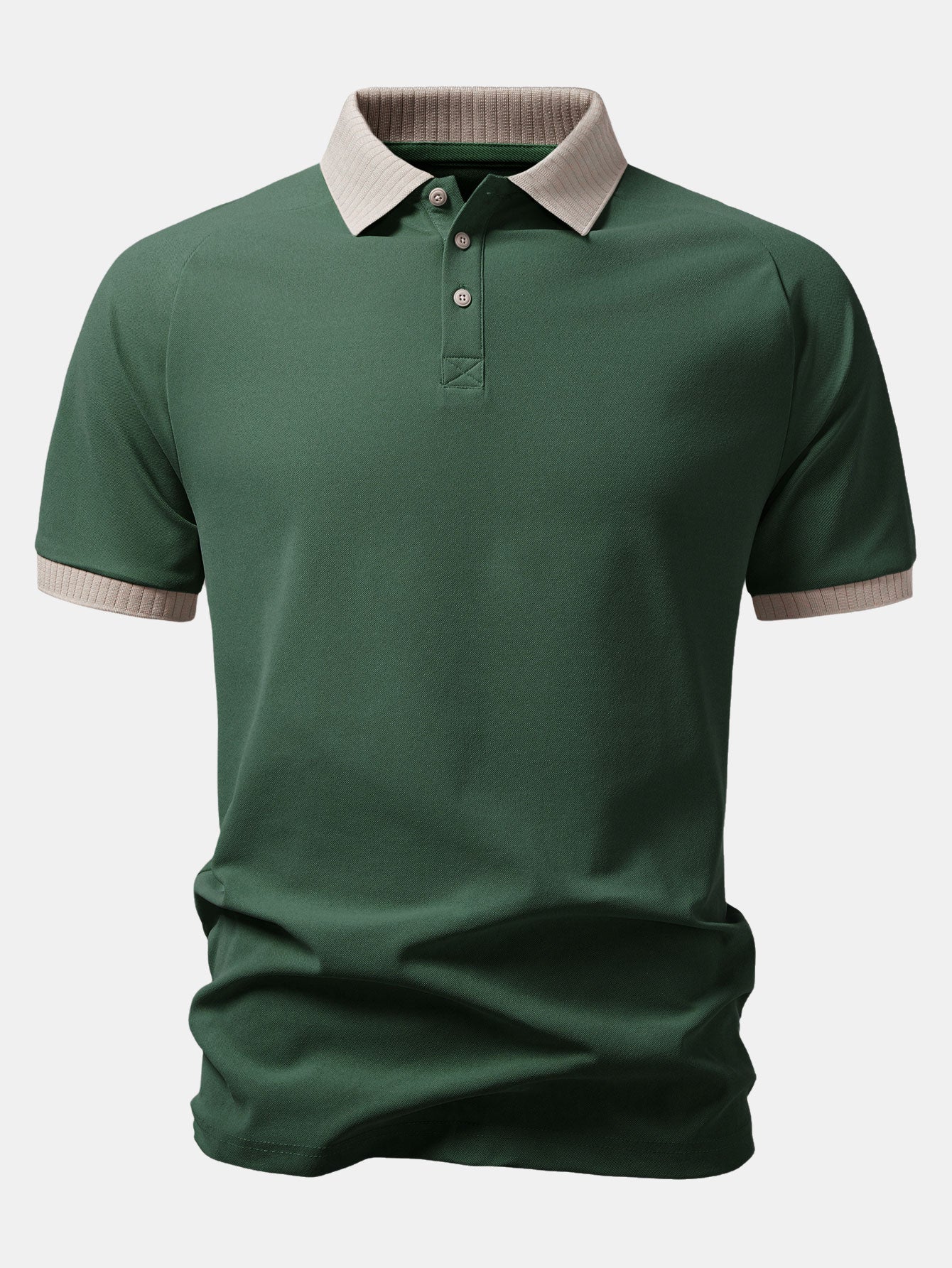 Contrast Raglan Sleeve Polo - Image 5