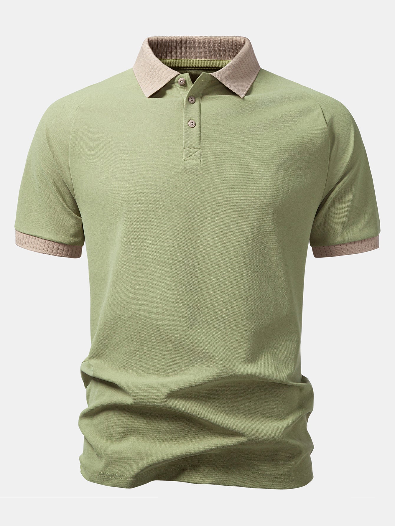 Contrast Raglan Sleeve Polo - Image 9