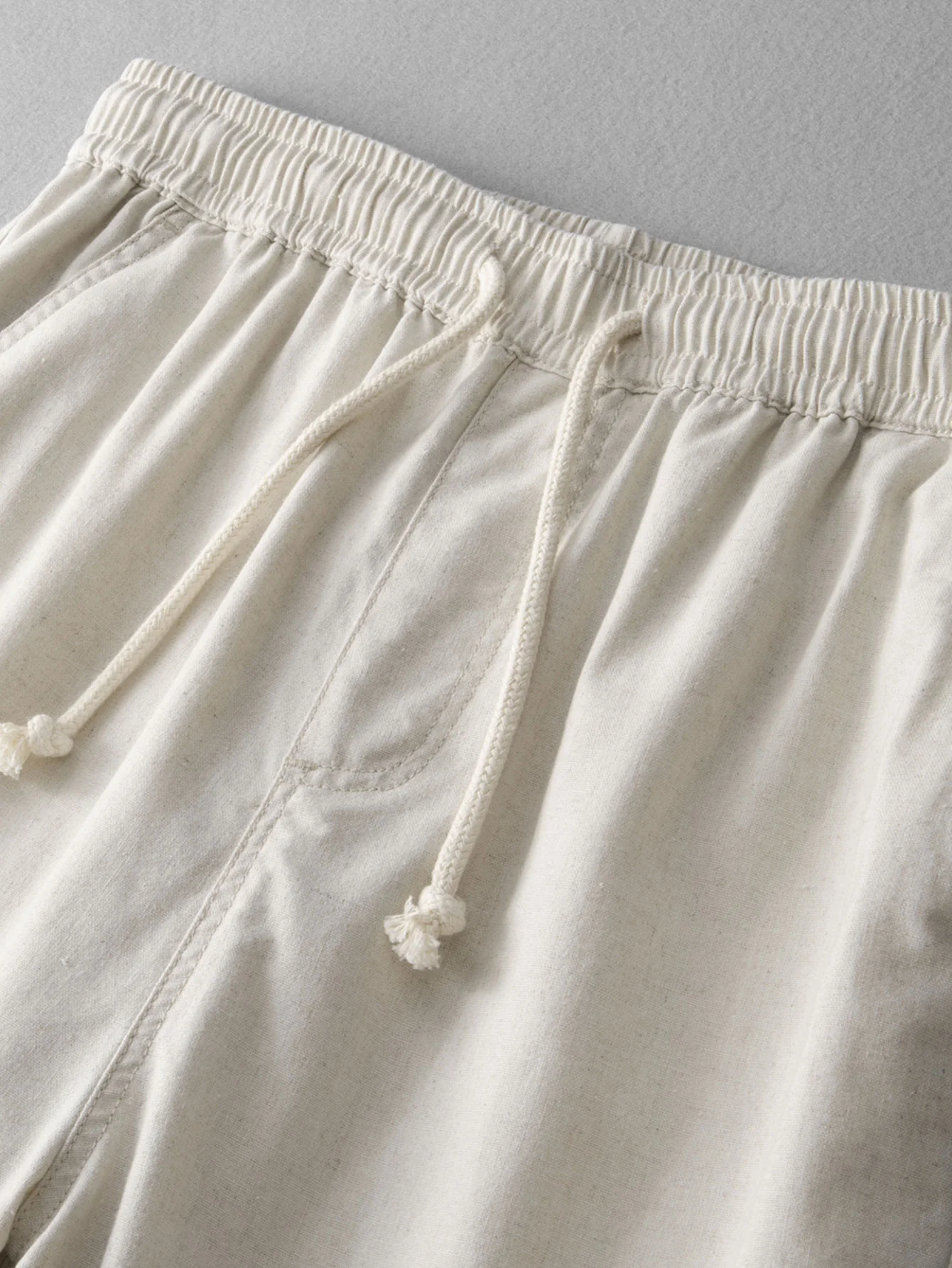 Contrast Stitching Linen Rayon Blend Cuban Shirt & Straight Leg Linen Pants - Image 13