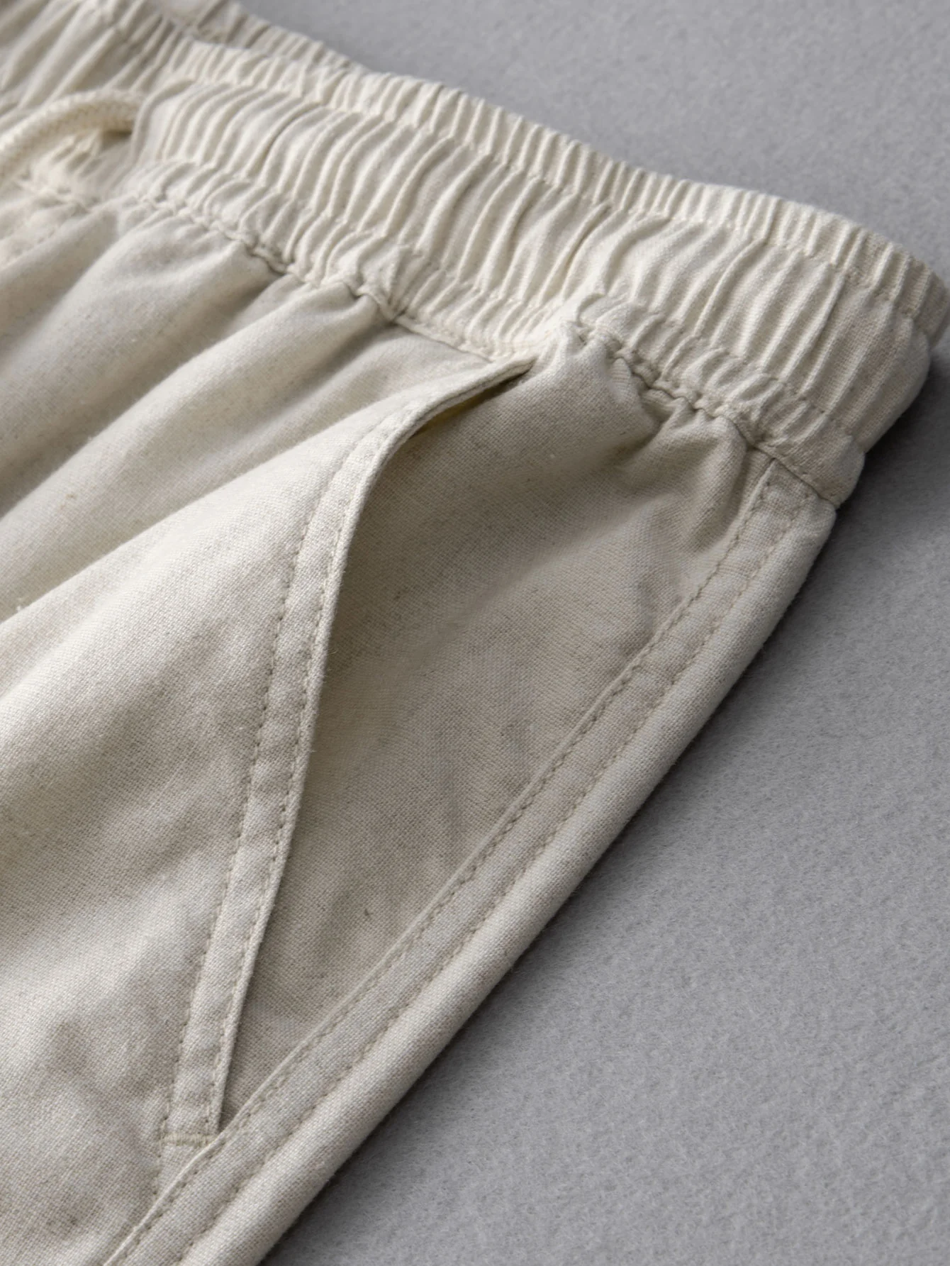 Contrast Stitching Linen Rayon Blend Cuban Shirt & Straight Leg Linen Pants - Image 14