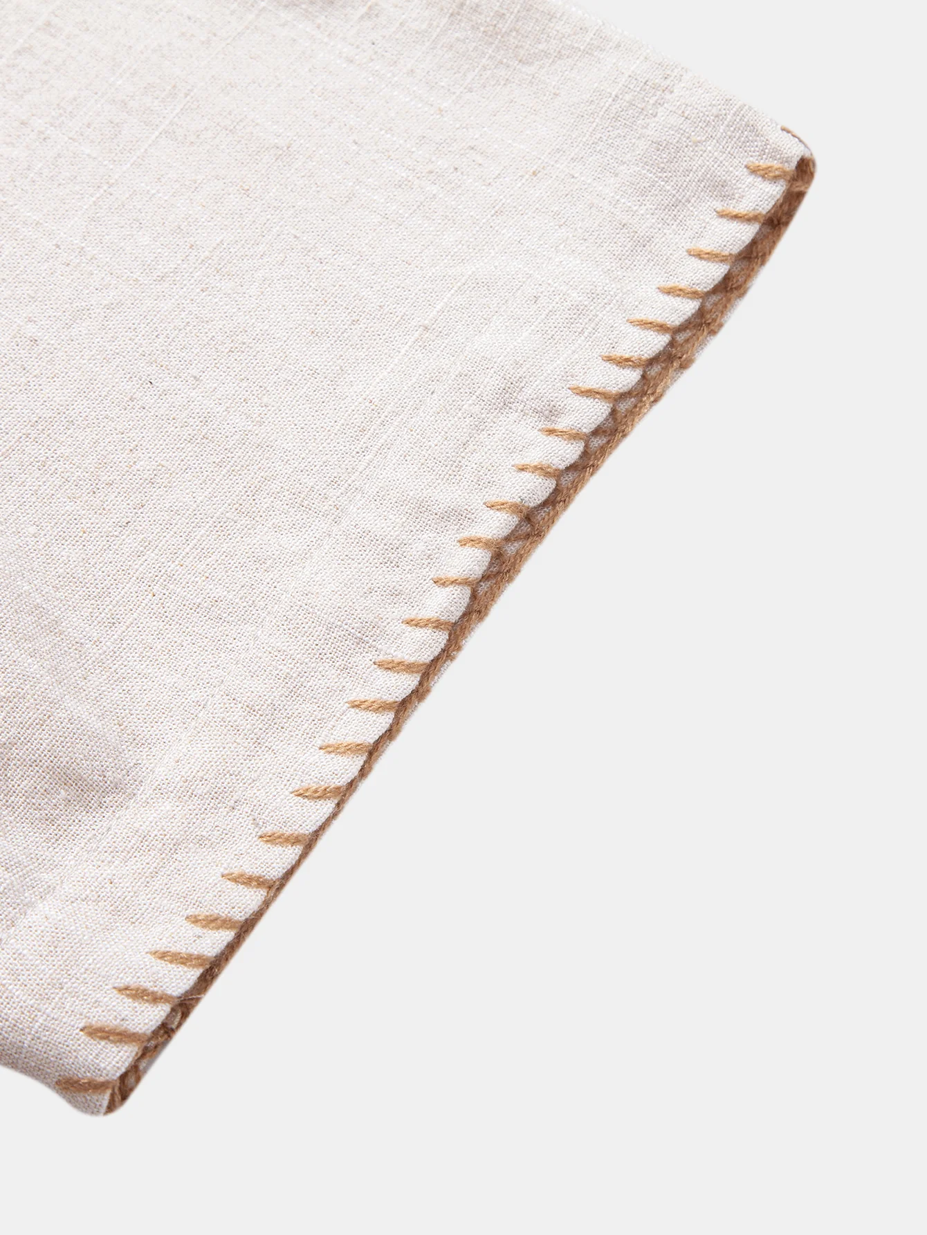 Contrast Stitching Linen Rayon Blend Cuban Shirt & Straight Leg Linen Pants - Image 19