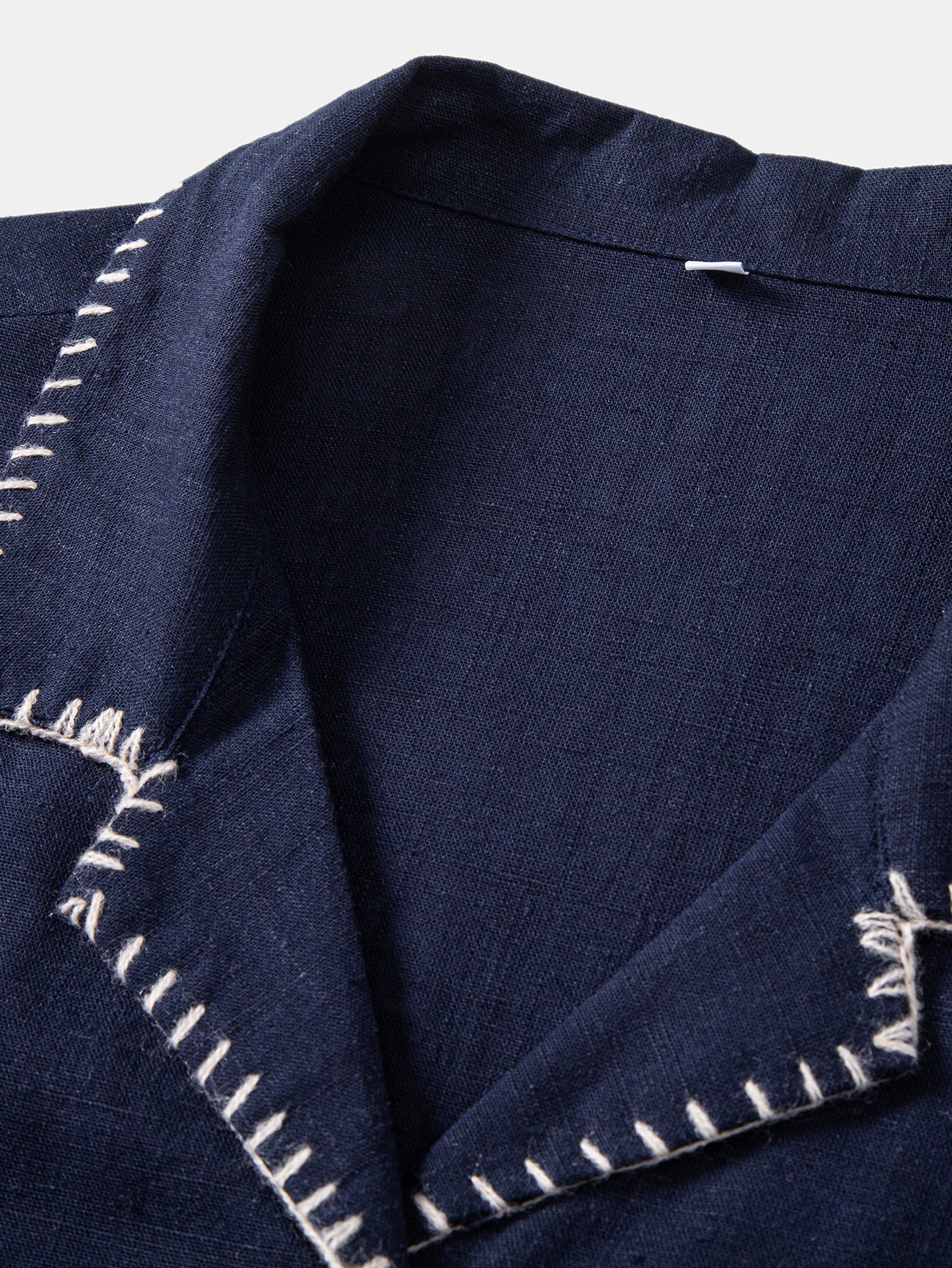 Contrast Stitching Linen Rayon Blend Cuban Shirt & Straight Leg Linen Pants - Image 22