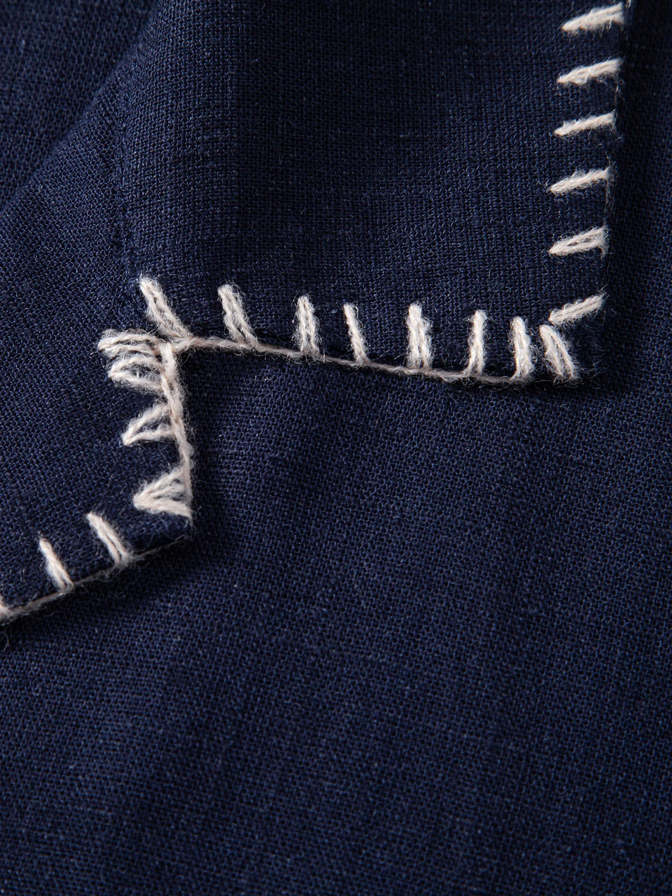 Contrast Stitching Linen Rayon Blend Cuban Shirt & Straight Leg Linen Pants - Image 23