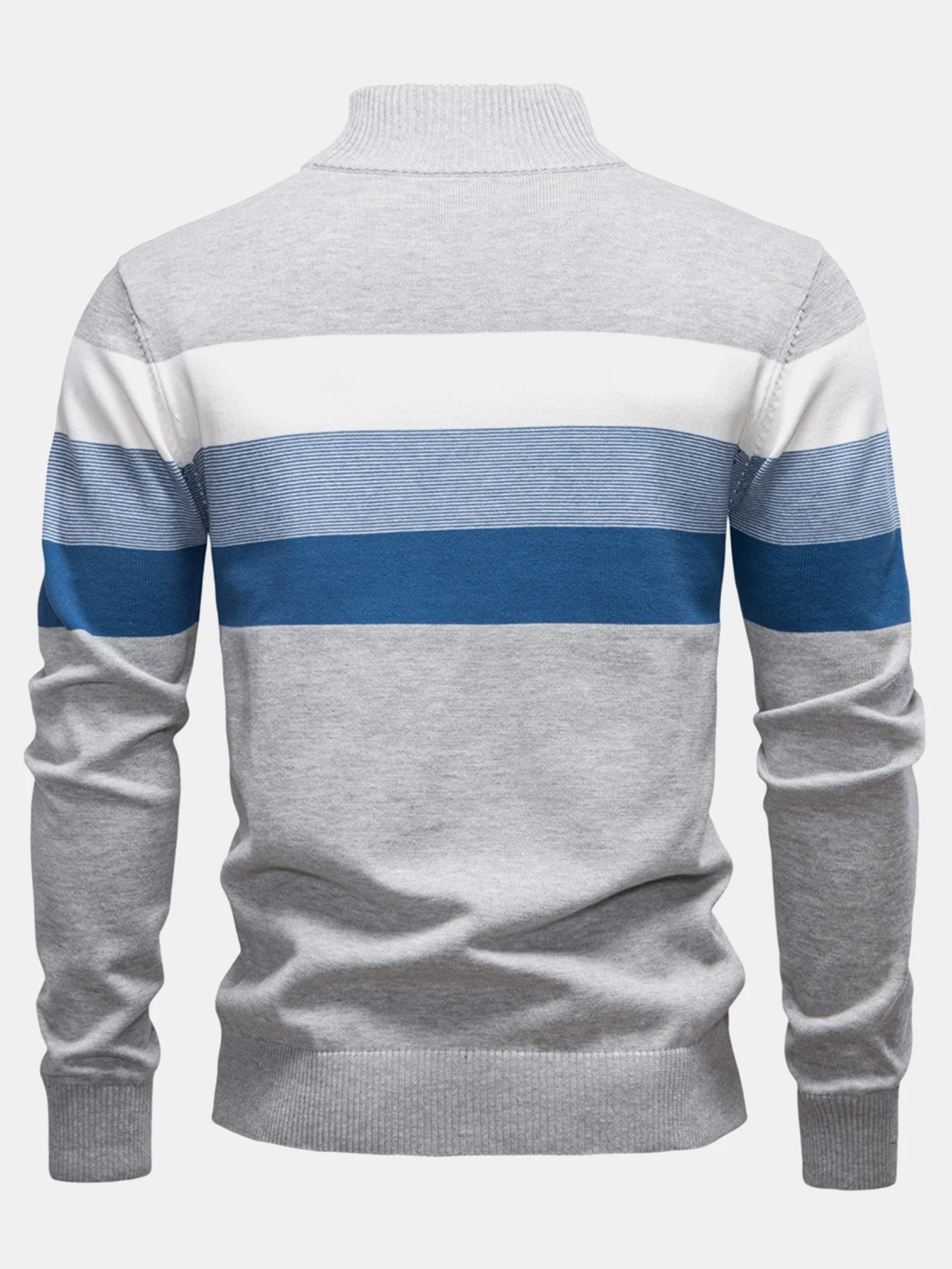 Kontraststreifen Quarter-Zip Pullover - Image 10