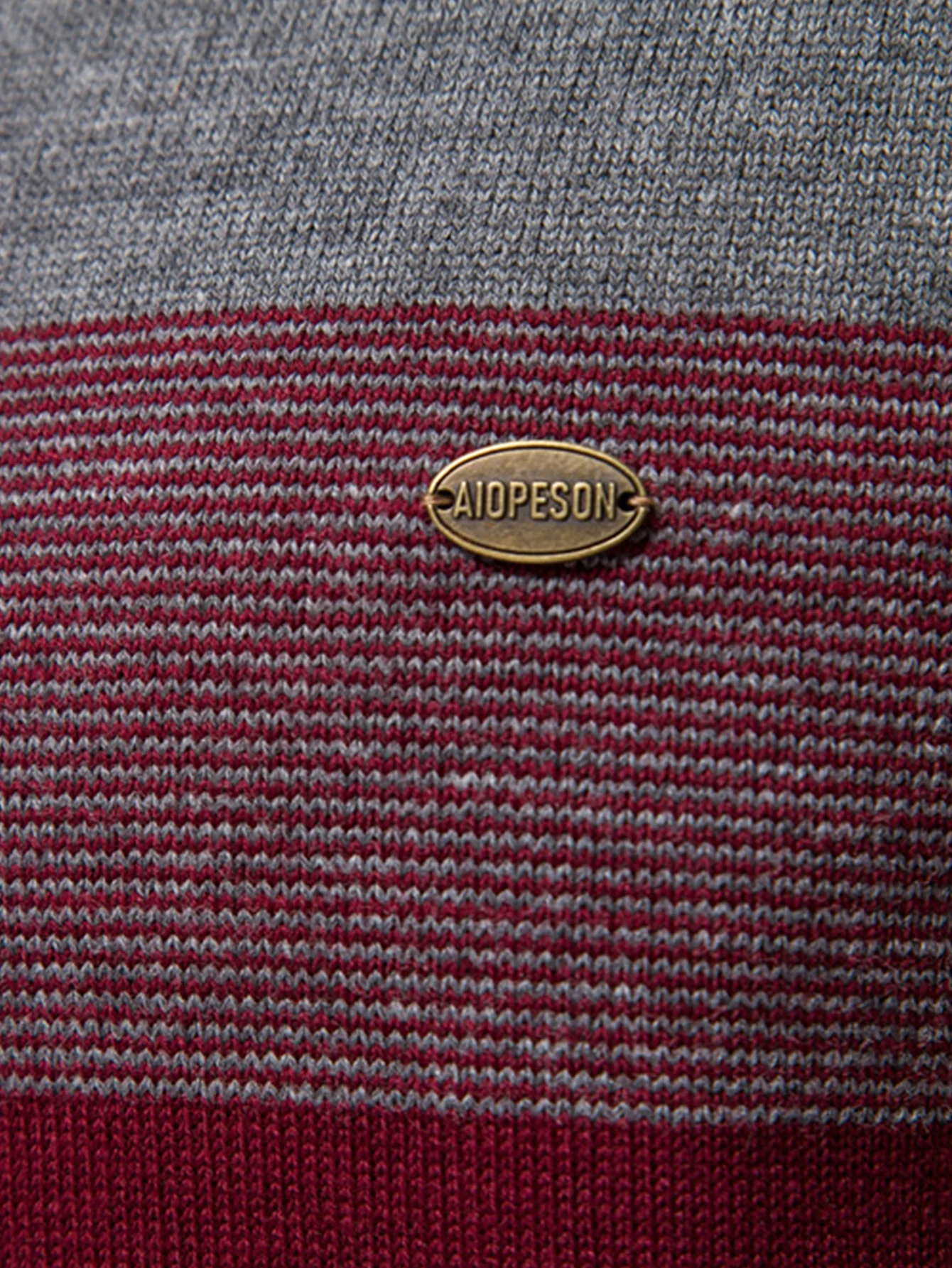 Kontraststreifen Quarter-Zip Pullover - Image 15