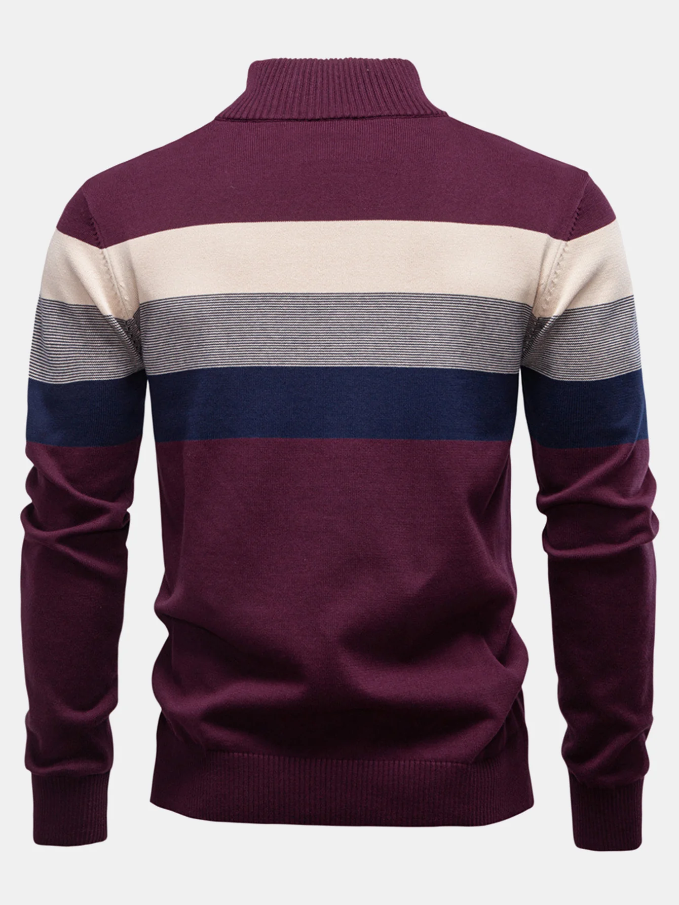 Kontraststreifen Quarter-Zip Pullover - Image 6