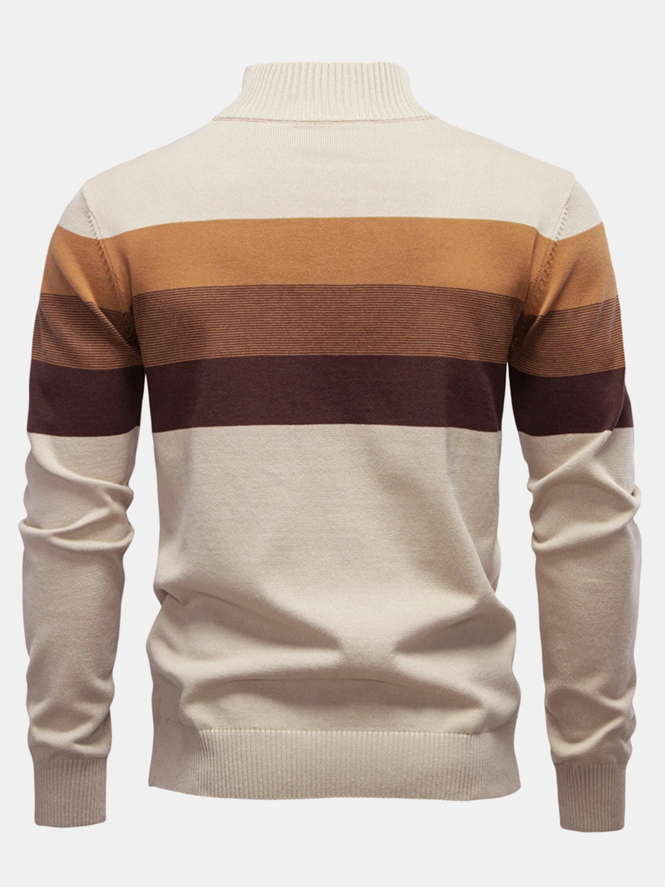 Kontraststreifen Quarter-Zip Pullover - Image 8