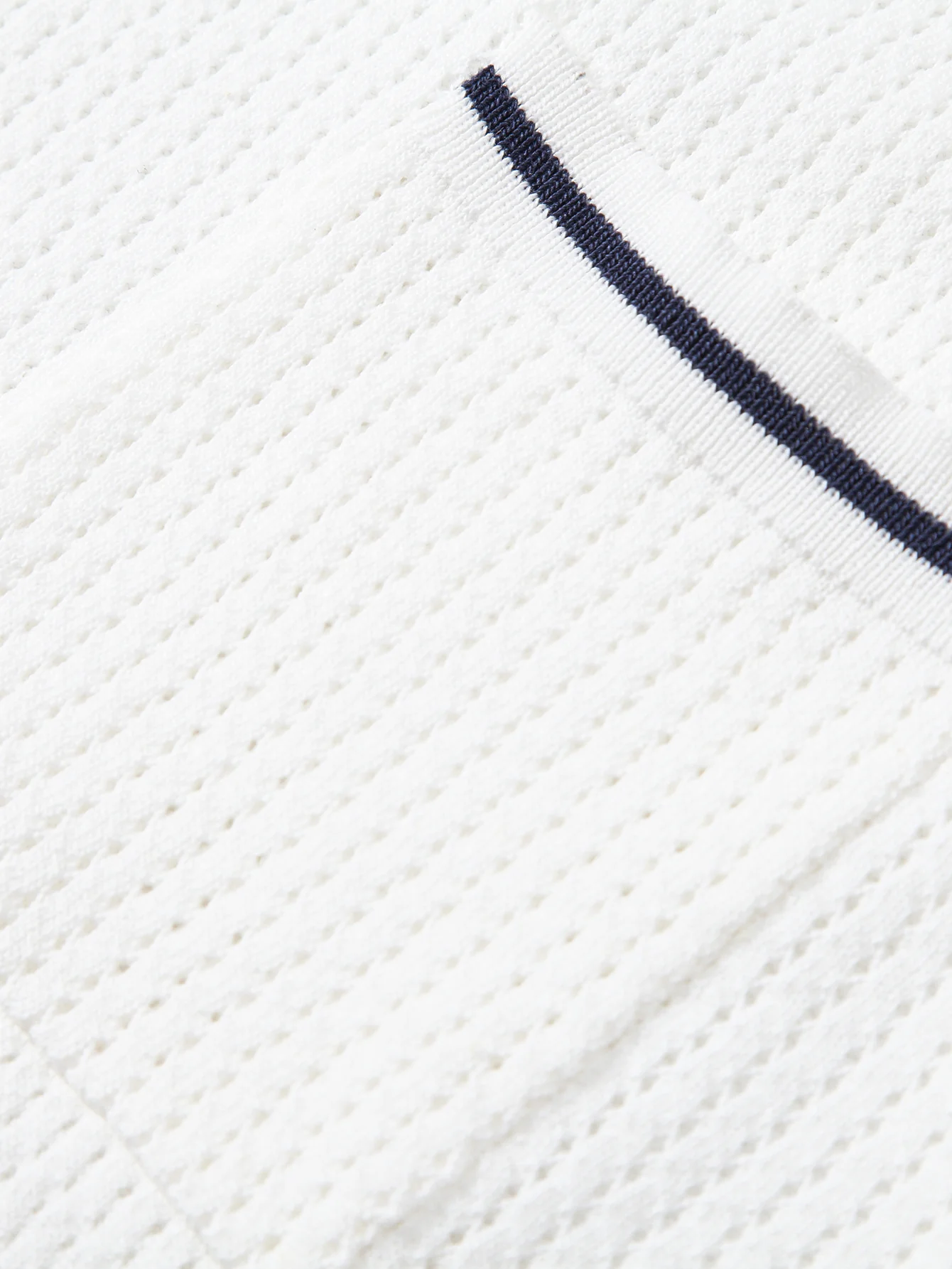 Contrast Stripe Trim Pocket Johnny Collar Knit Polo - Image 13