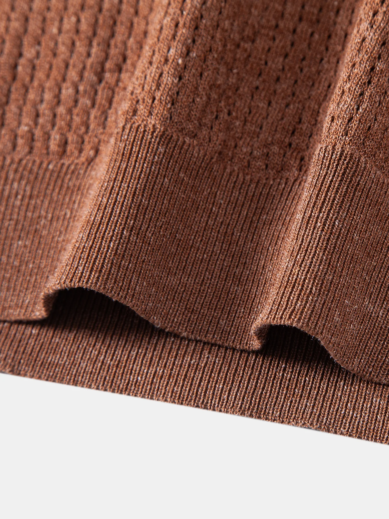 Contrast Stripe Trim Pocket Johnny Collar Knit Polo - Image 17