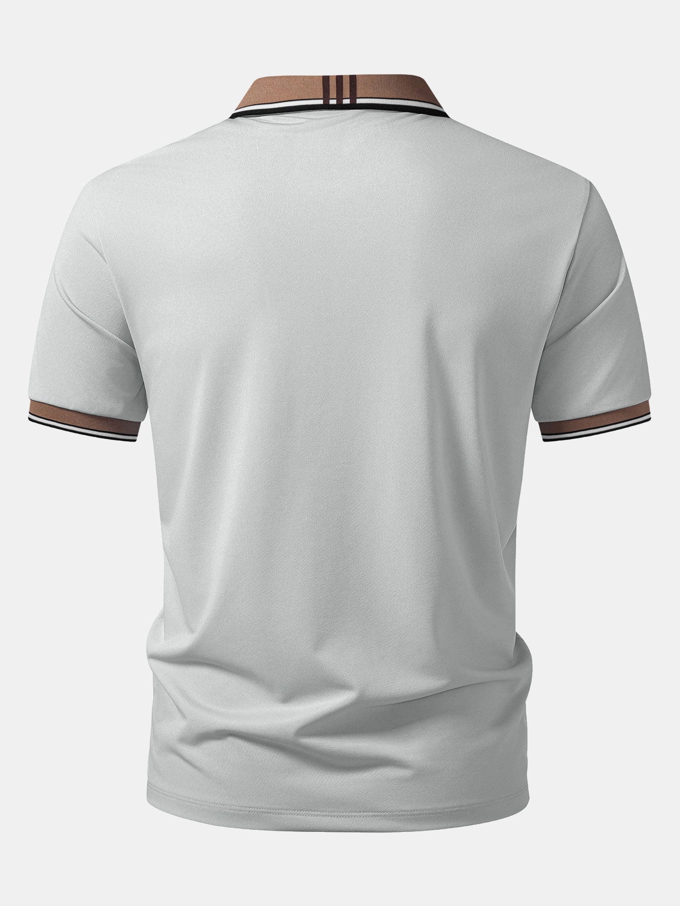 Contrast Striped Collar Polo - Image 10