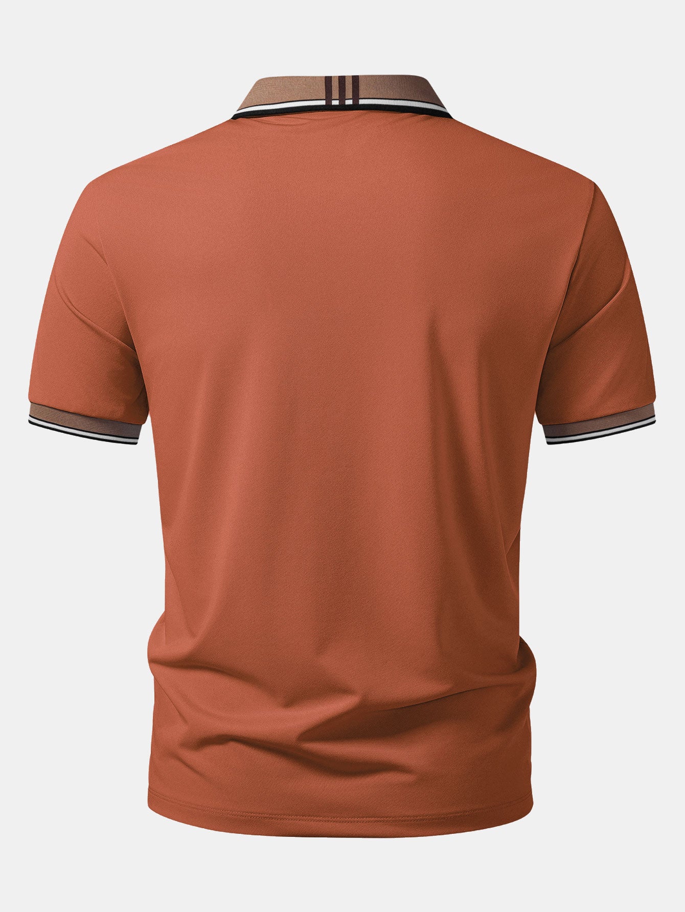 Contrast Striped Collar Polo - Image 12