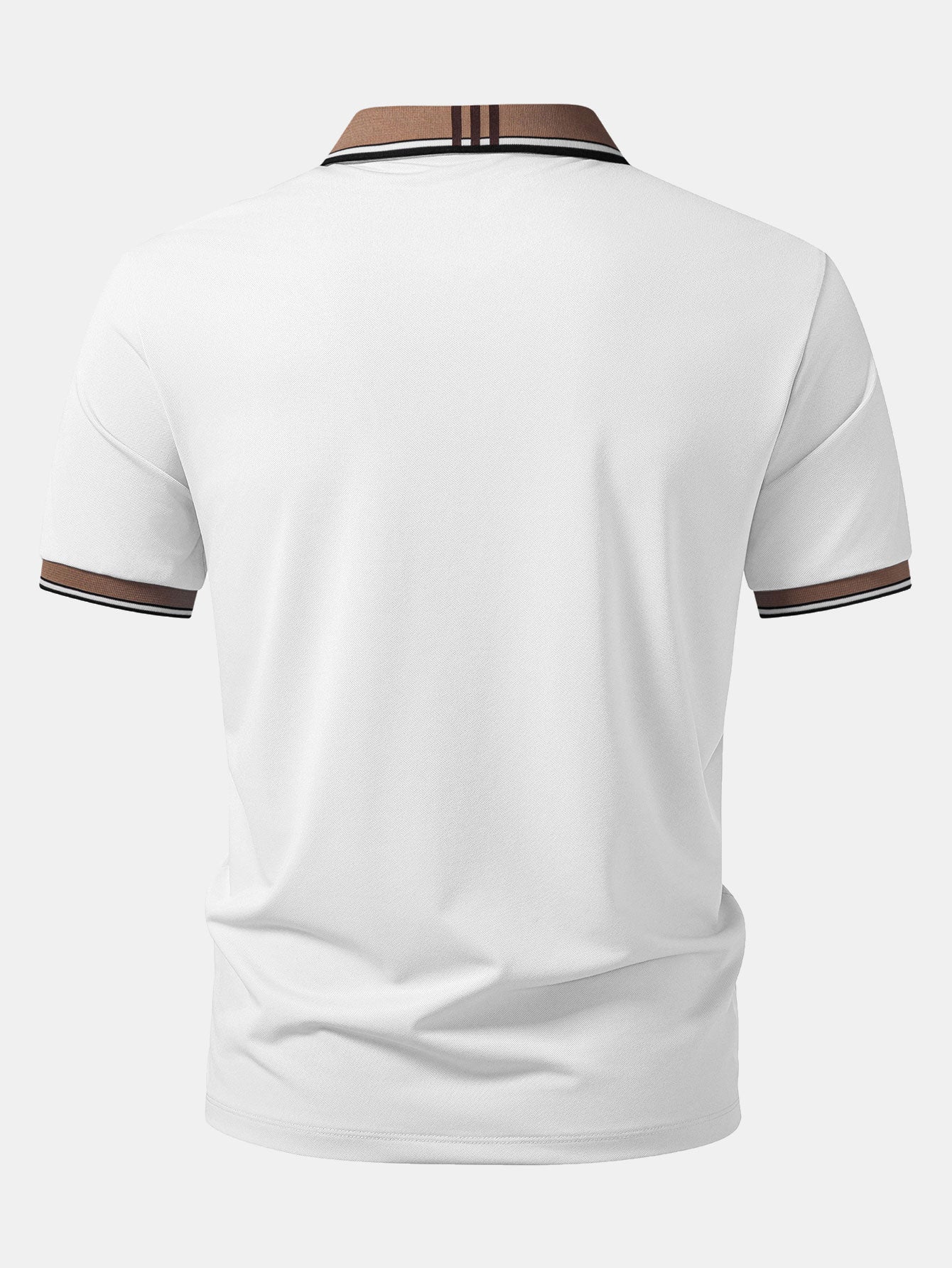 Contrast Striped Collar Polo - Image 2