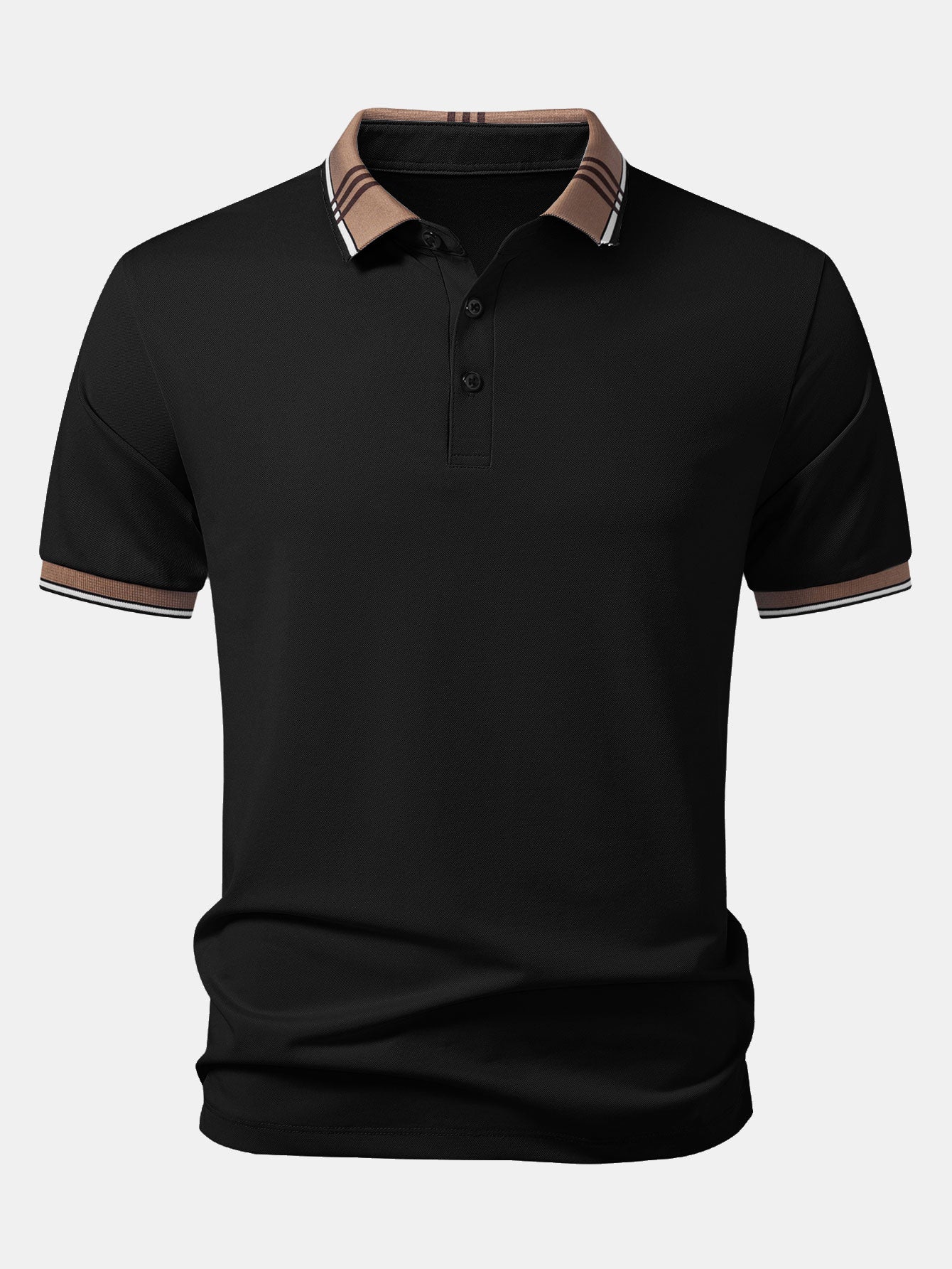 Contrast Striped Collar Polo - Image 3