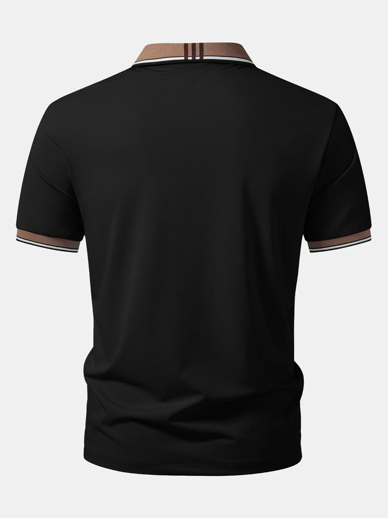 Contrast Striped Collar Polo - Image 4