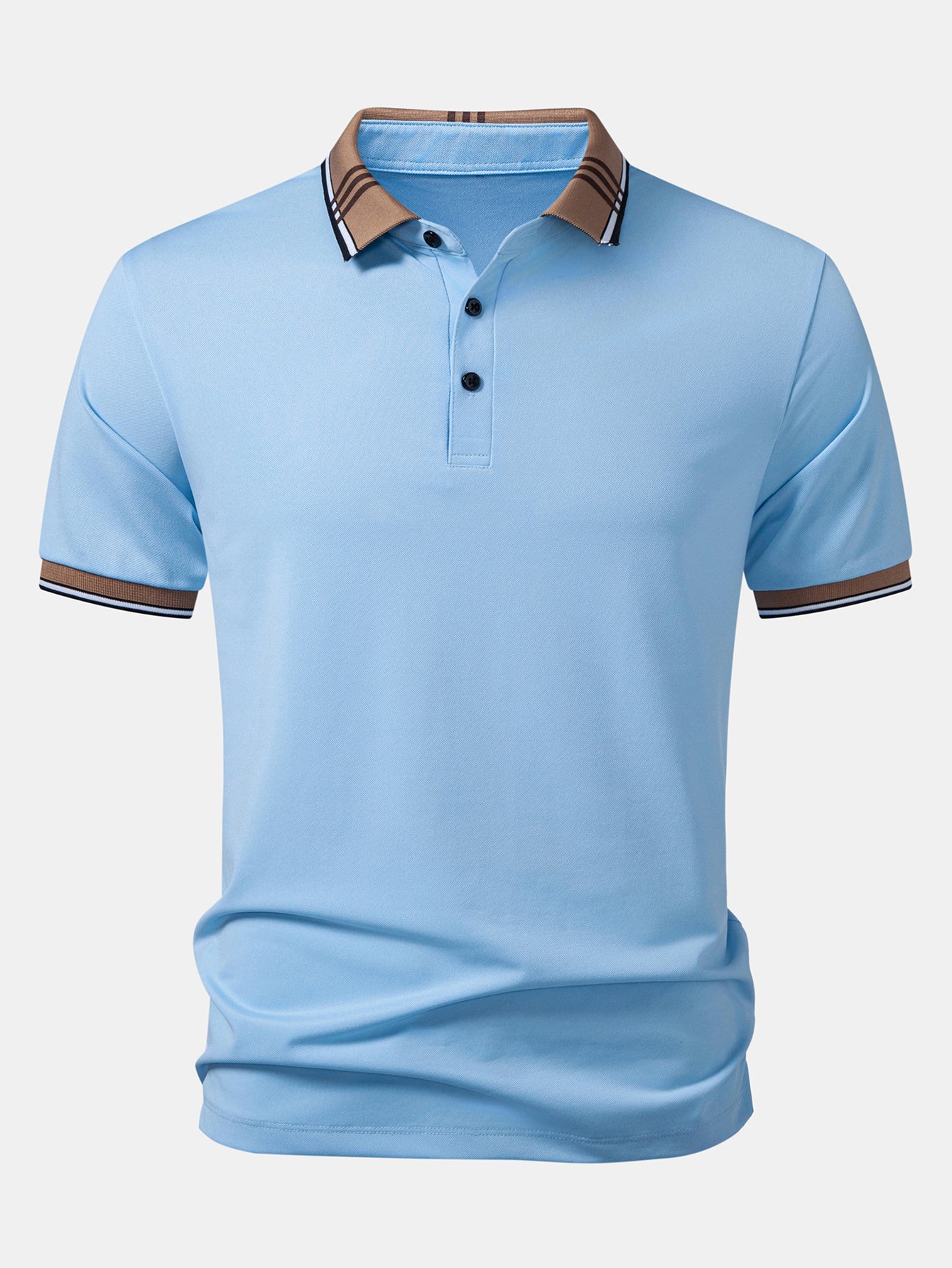 Contrast Striped Collar Polo - Image 5