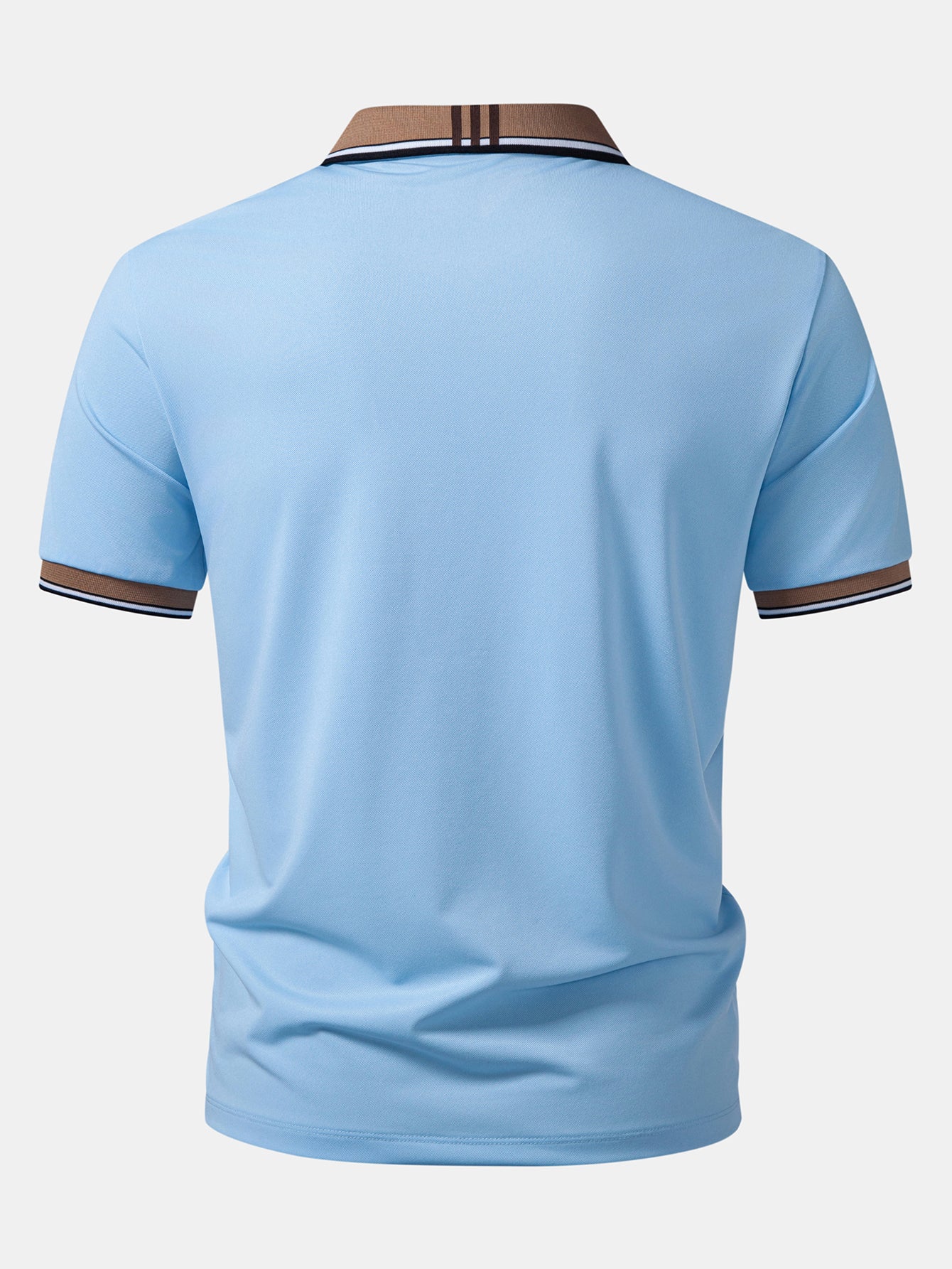 Contrast Striped Collar Polo - Image 6