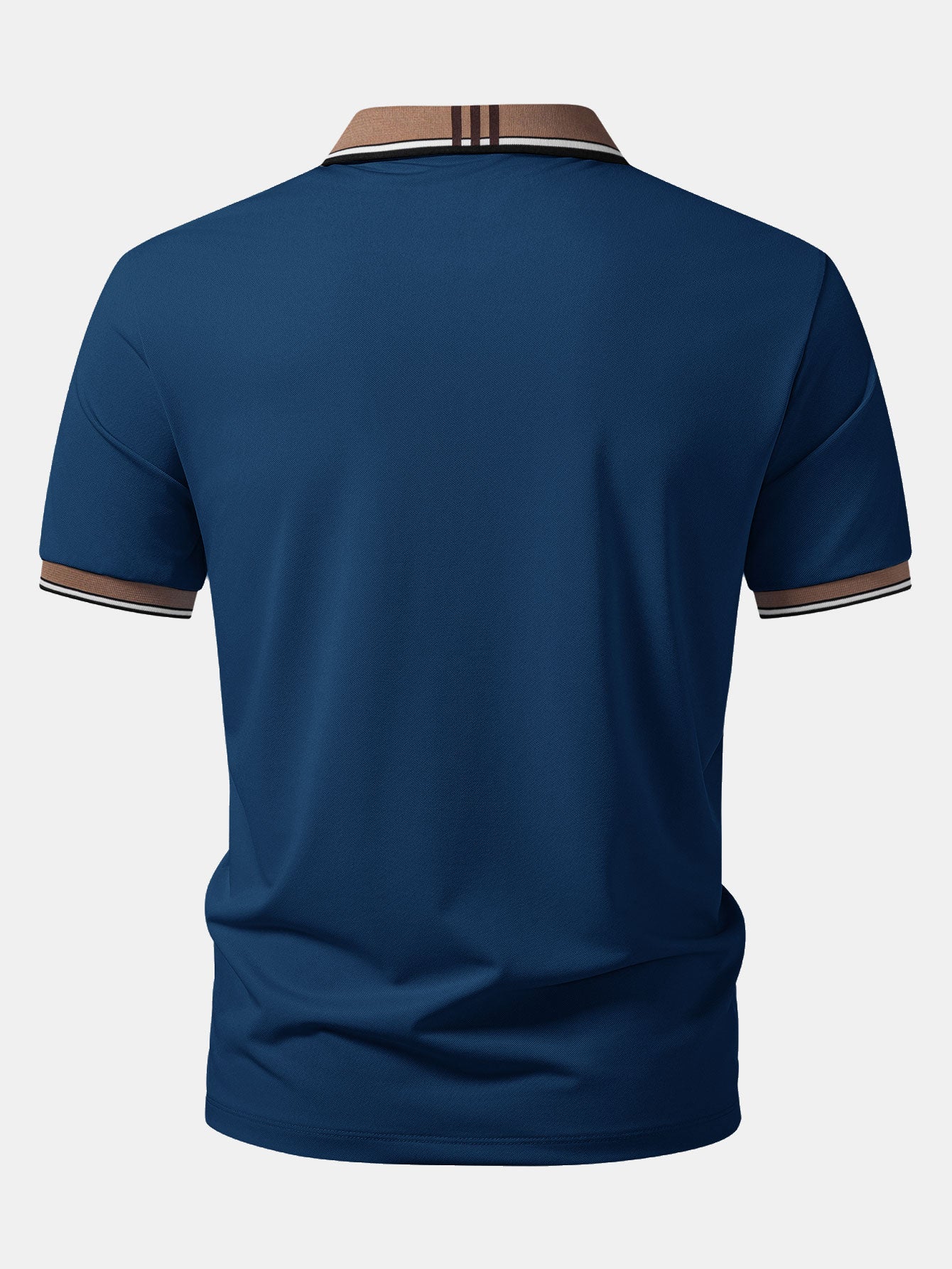 Contrast Striped Collar Polo - Image 8