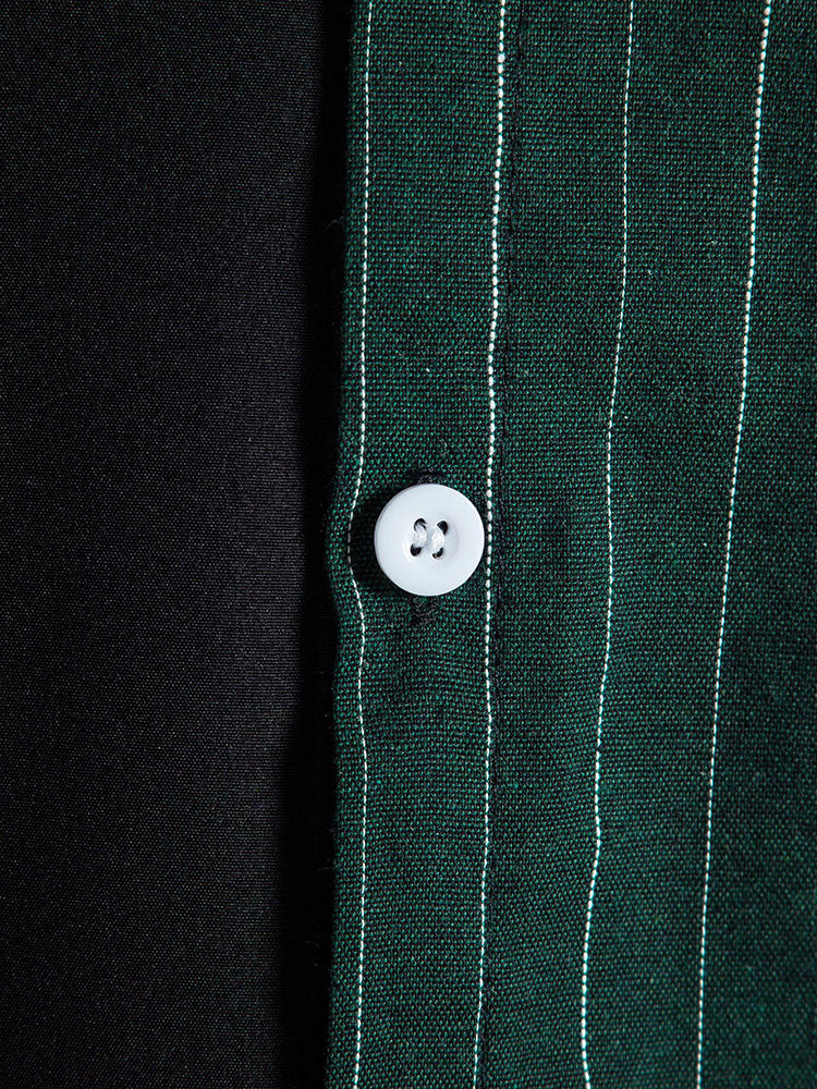 Kontrastgestreiftes Panel-Shirt - Image 4