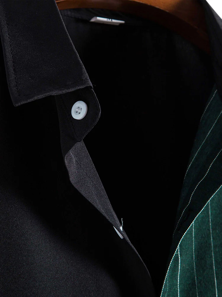 Kontrastgestreiftes Panel-Shirt - Image 5