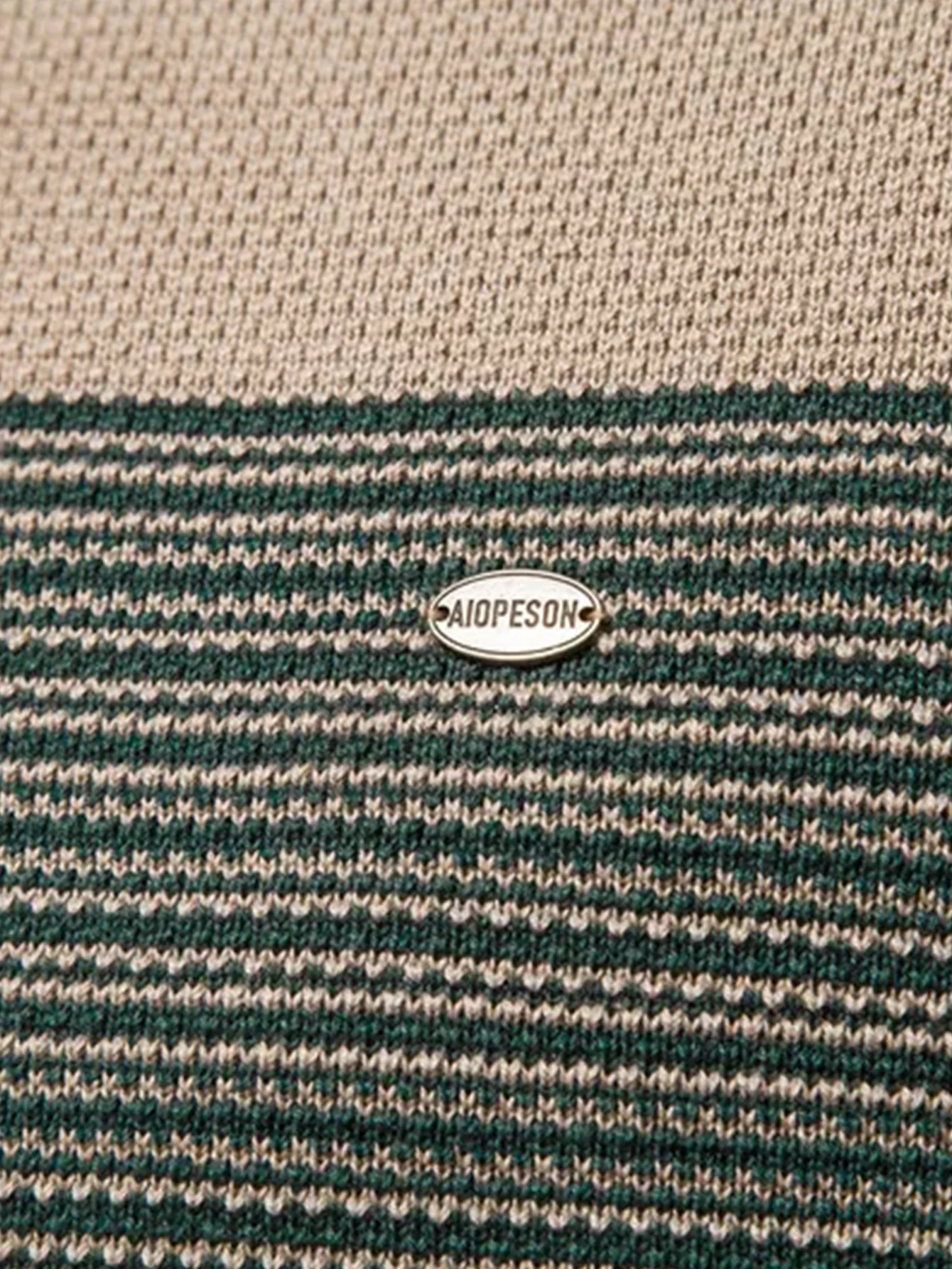 Kontrast gestreifter Pullover - Image 5
