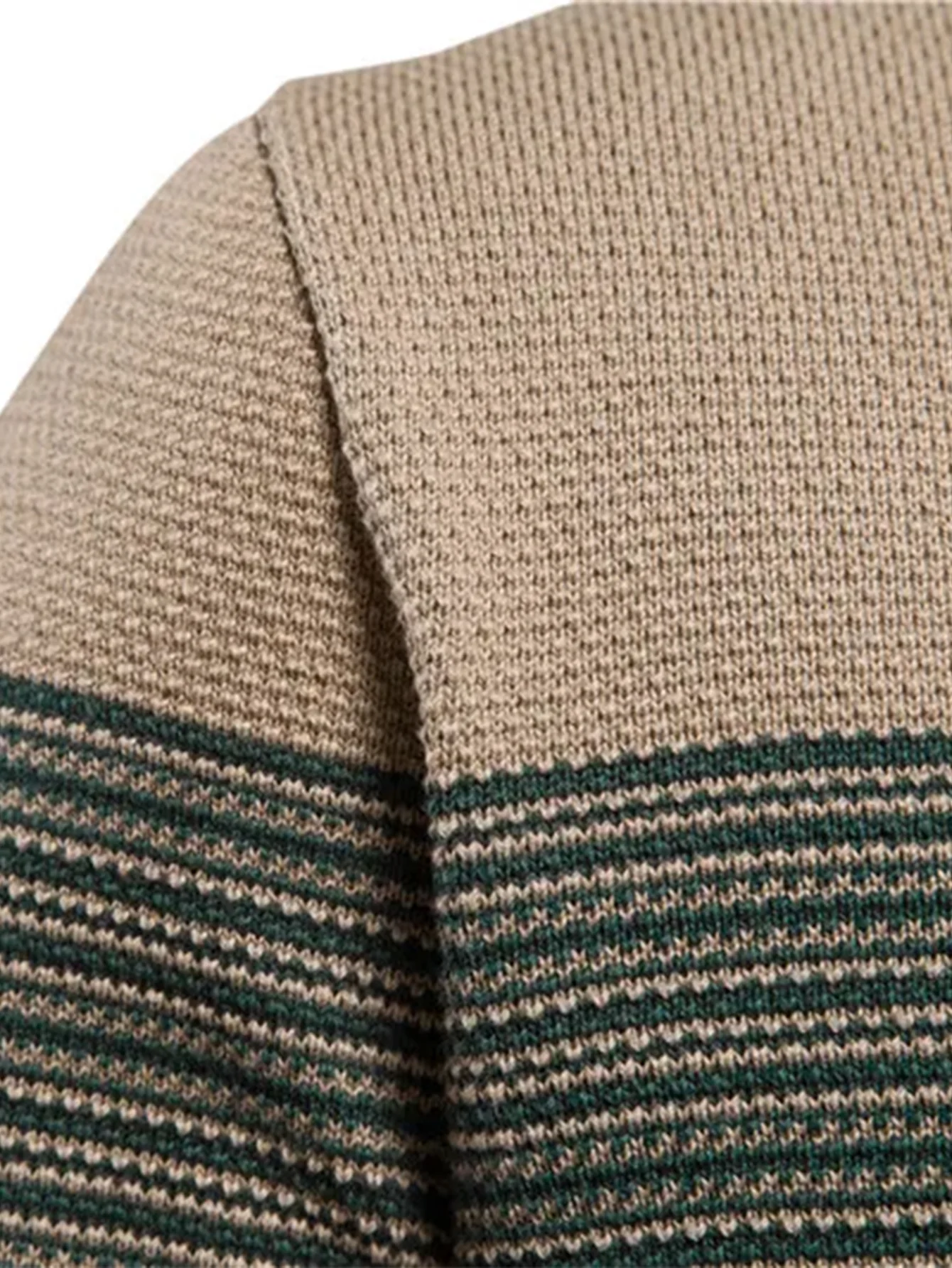 Kontrast gestreifter Pullover - Image 6