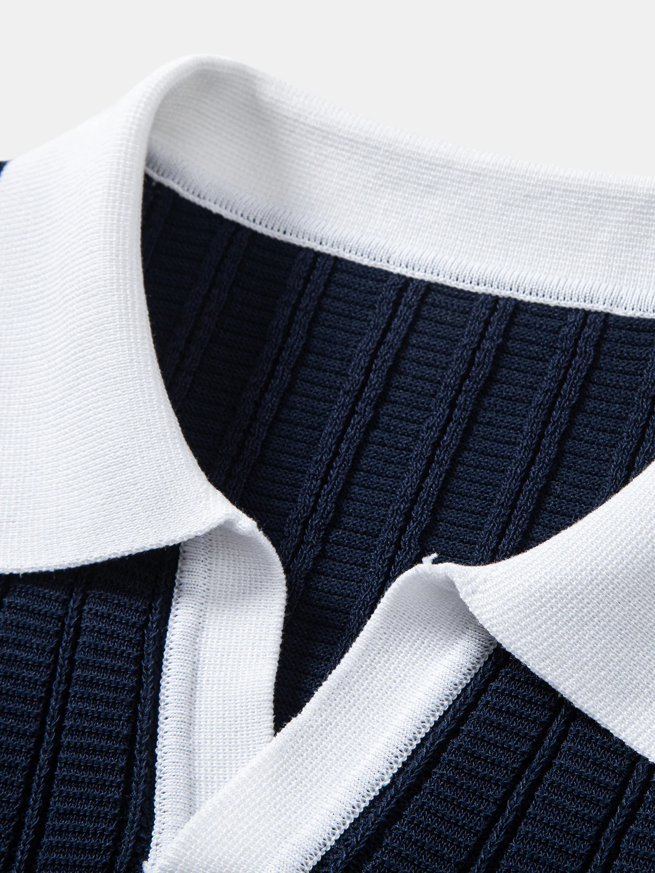 Contrast Textured Johnny Collar Knit Polo & Crinkle Textured Straight Leg Pants - Image 18