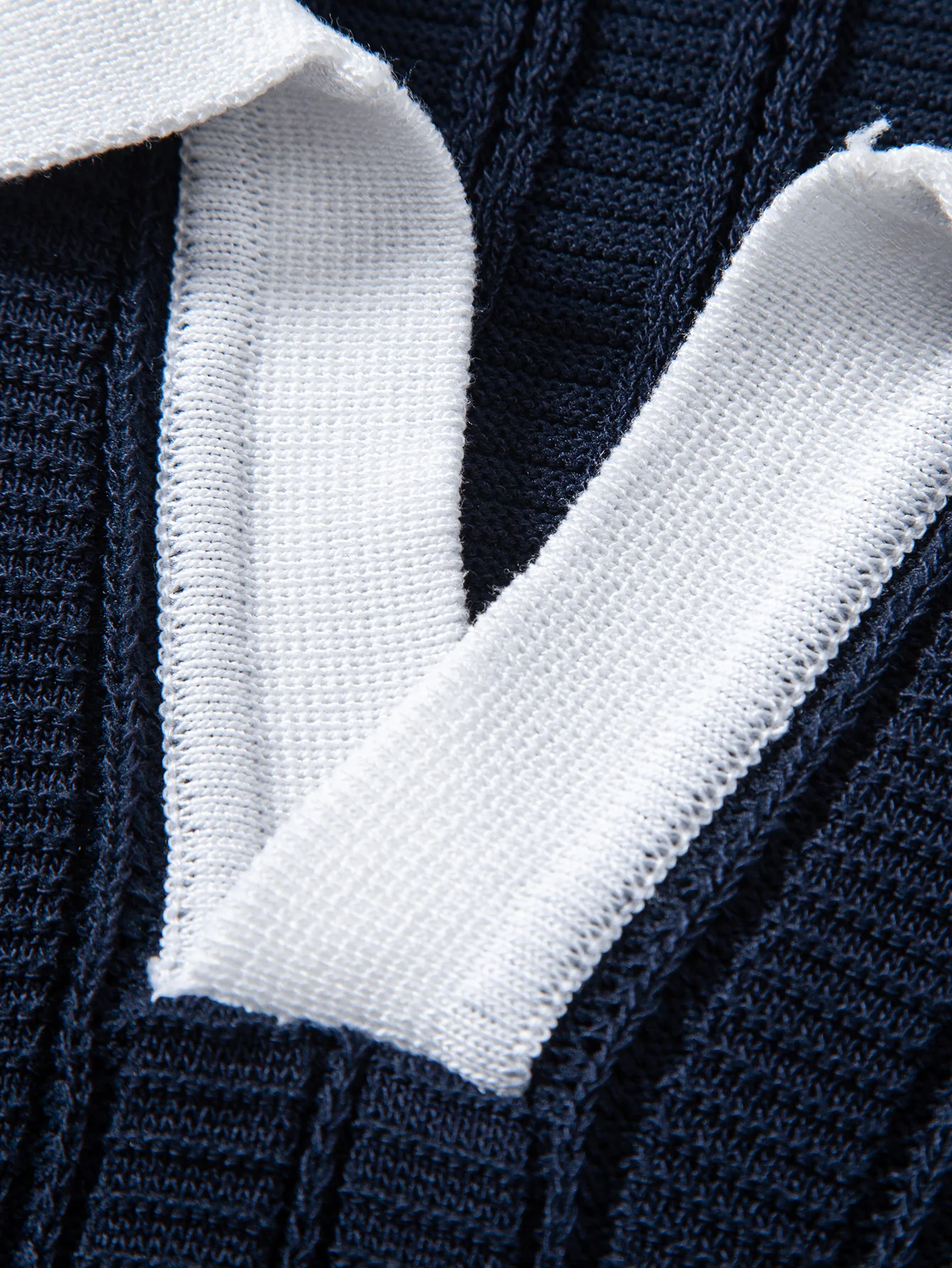 Contrast Textured Johnny Collar Knit Polo & Crinkle Textured Straight Leg Pants - Image 19