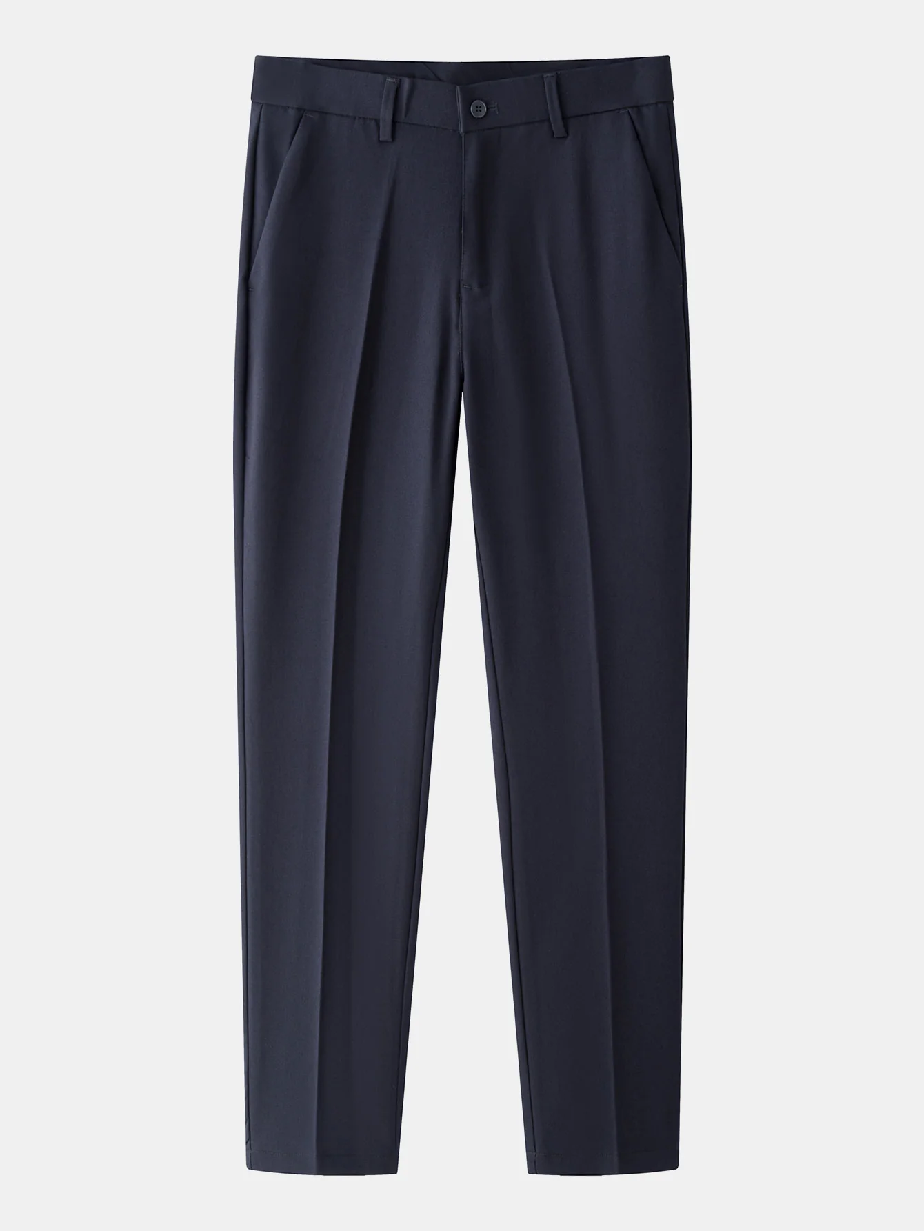 Contrast Textured Johnny Collar Polo & Slim Fit Tapered Trousers - Image 16