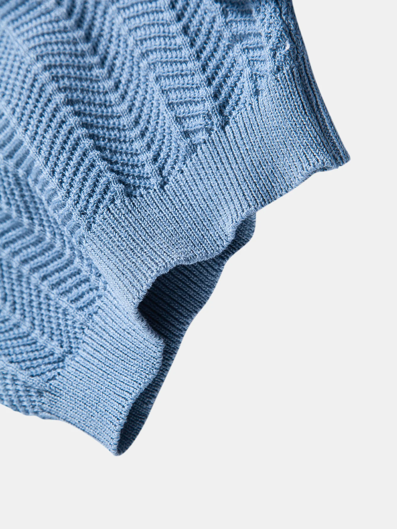 Contrast Textured Knit Polo - Image 11