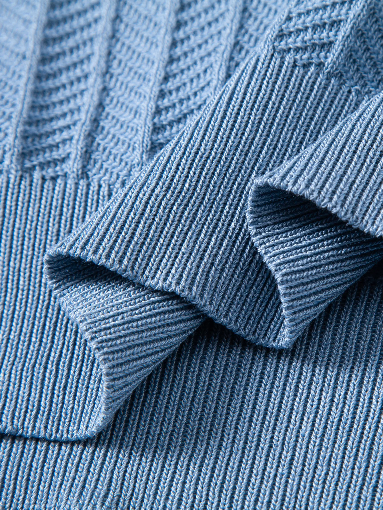 Contrast Textured Knit Polo - Image 9