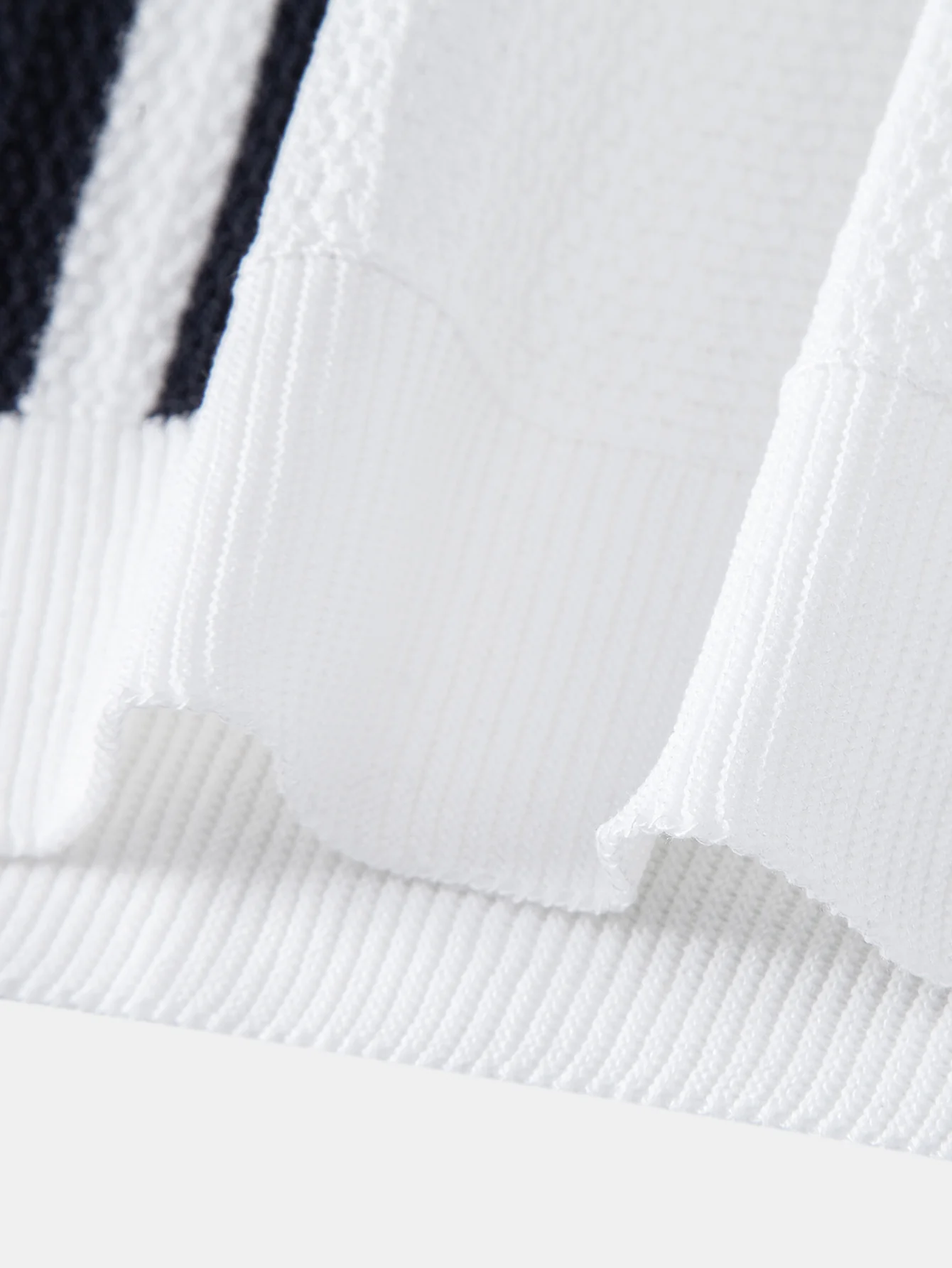 Contrast Textured Knit Polo & Slim Fit Tapered Trousers - Image 20
