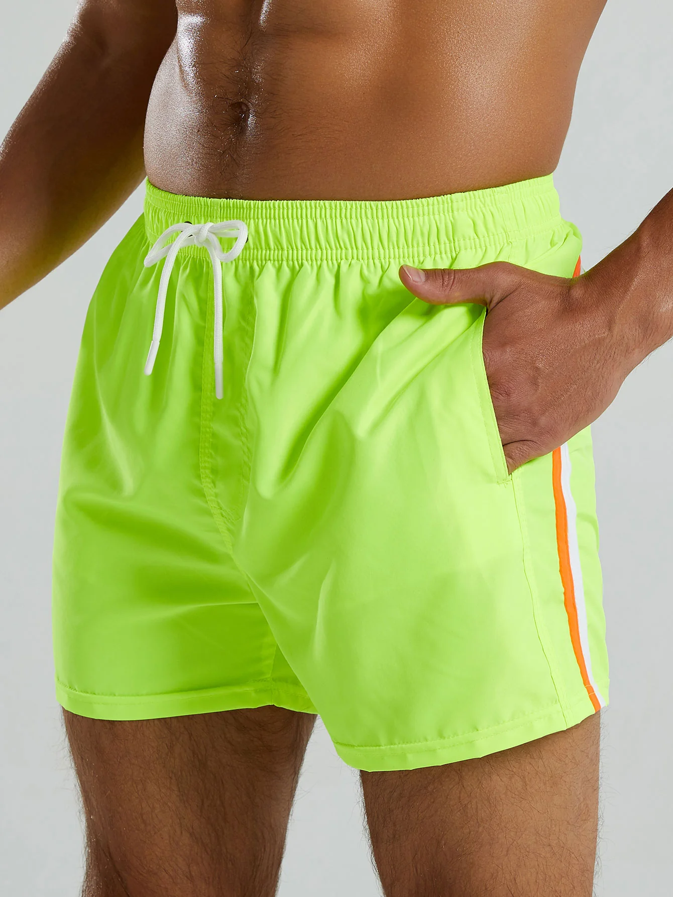 Contrast Trim 3" Swim Shorts - Image 2