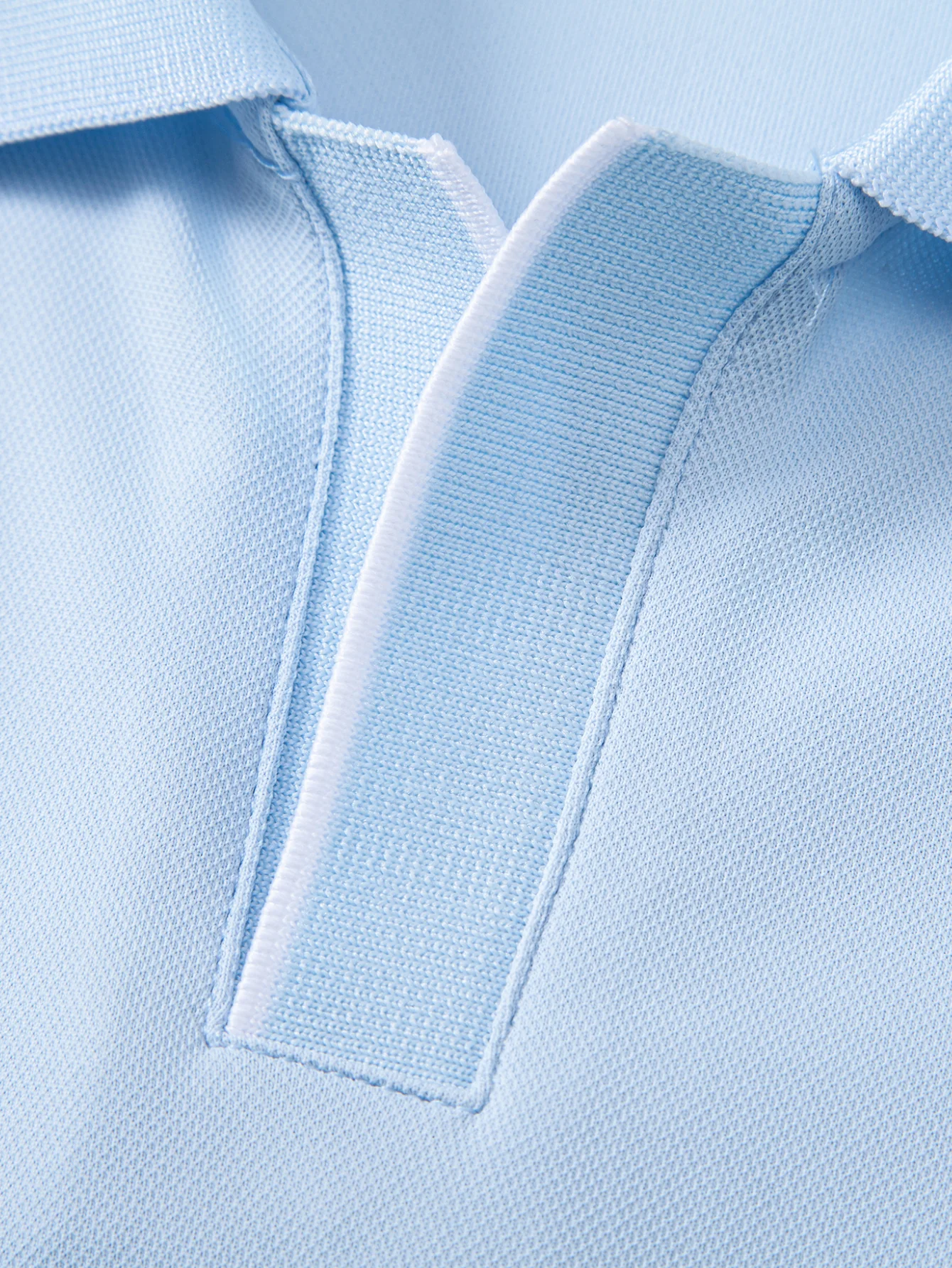 Contrast Trim Johnny Collar Polo - Image 10