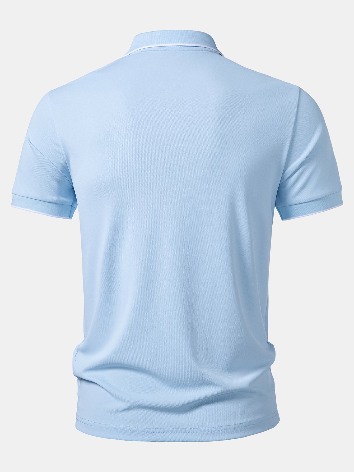 Contrast Trim Johnny Collar Polo - Image 2