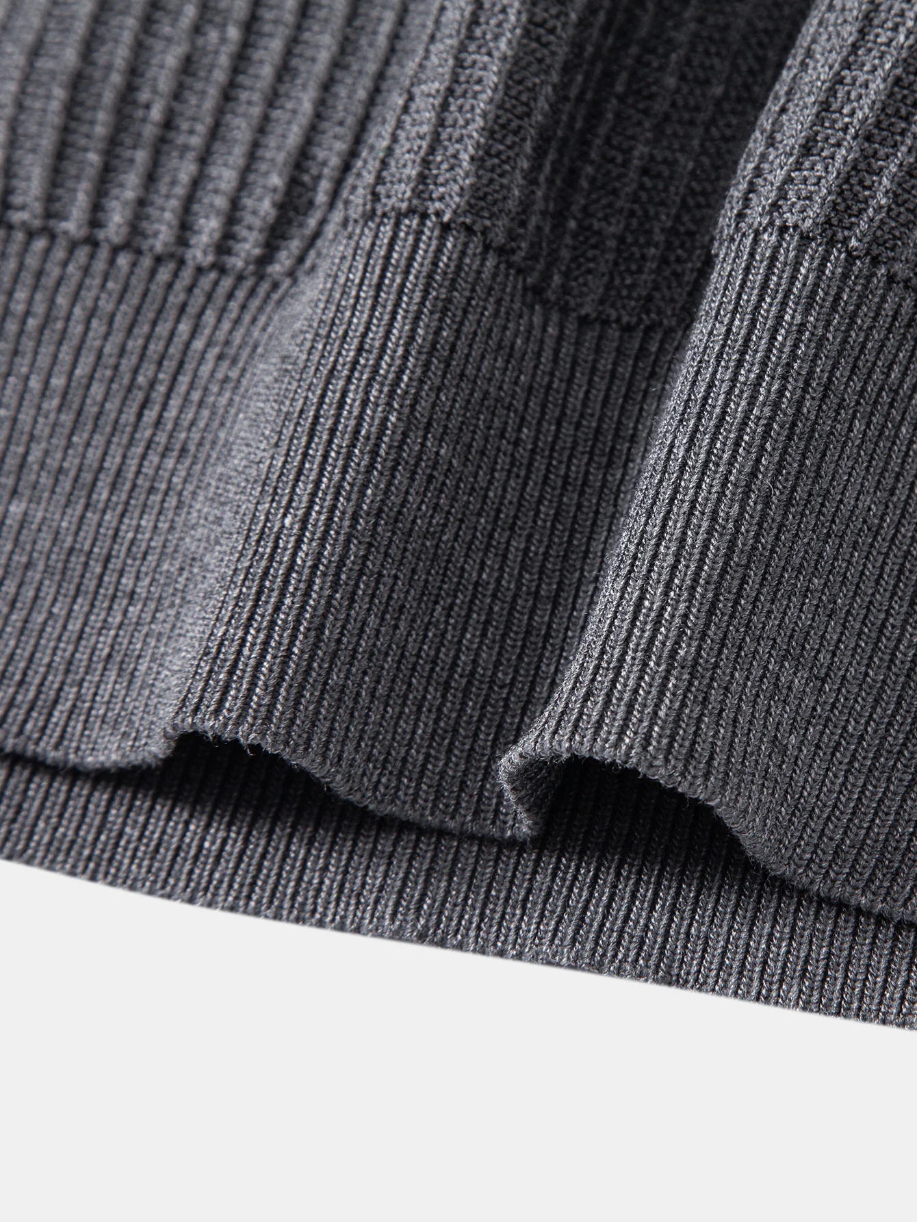 Contrast Trim Waffle Johnny Collar Knit Polo - Image 13