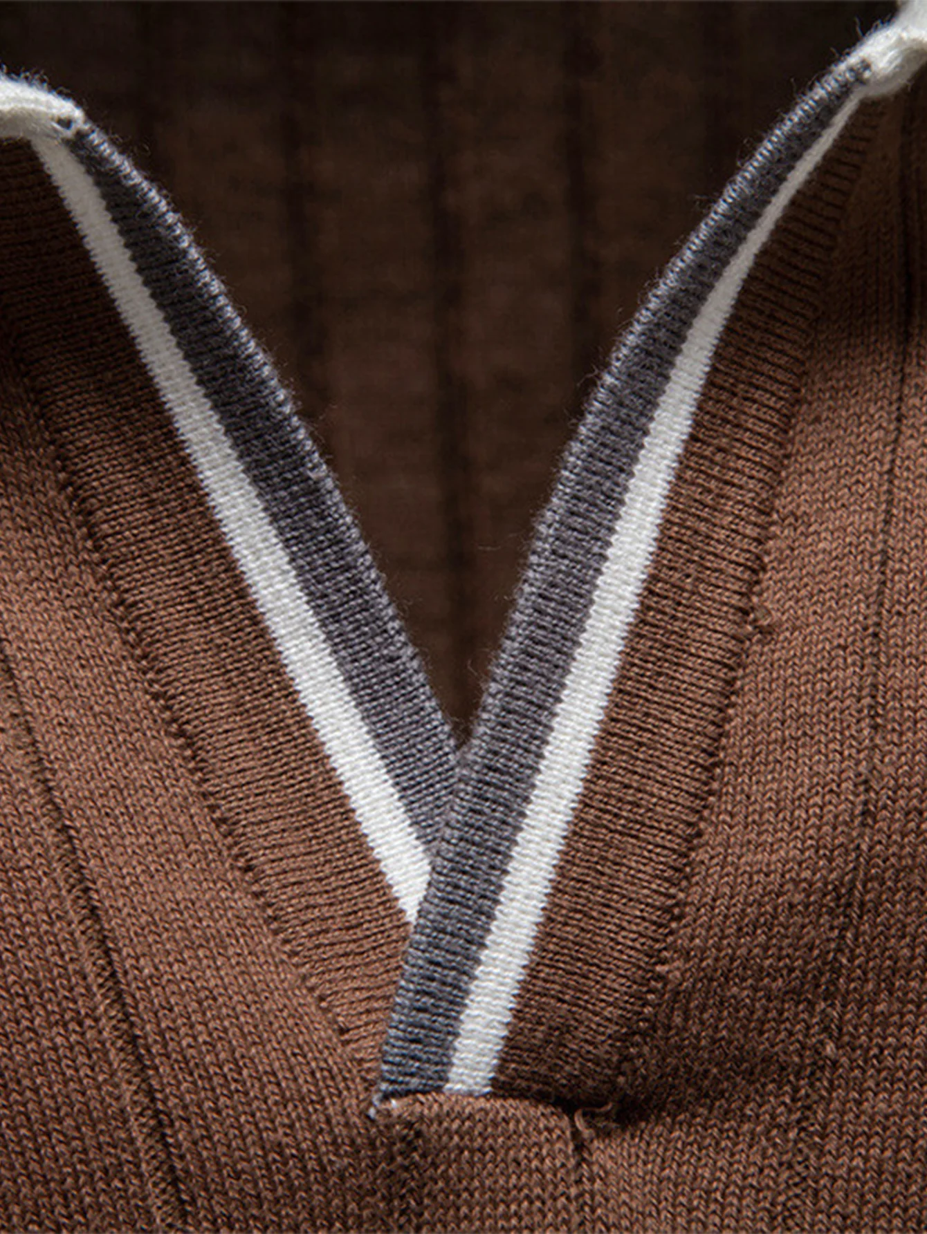Contrast Trim Johnny Collar Polo - Image 7