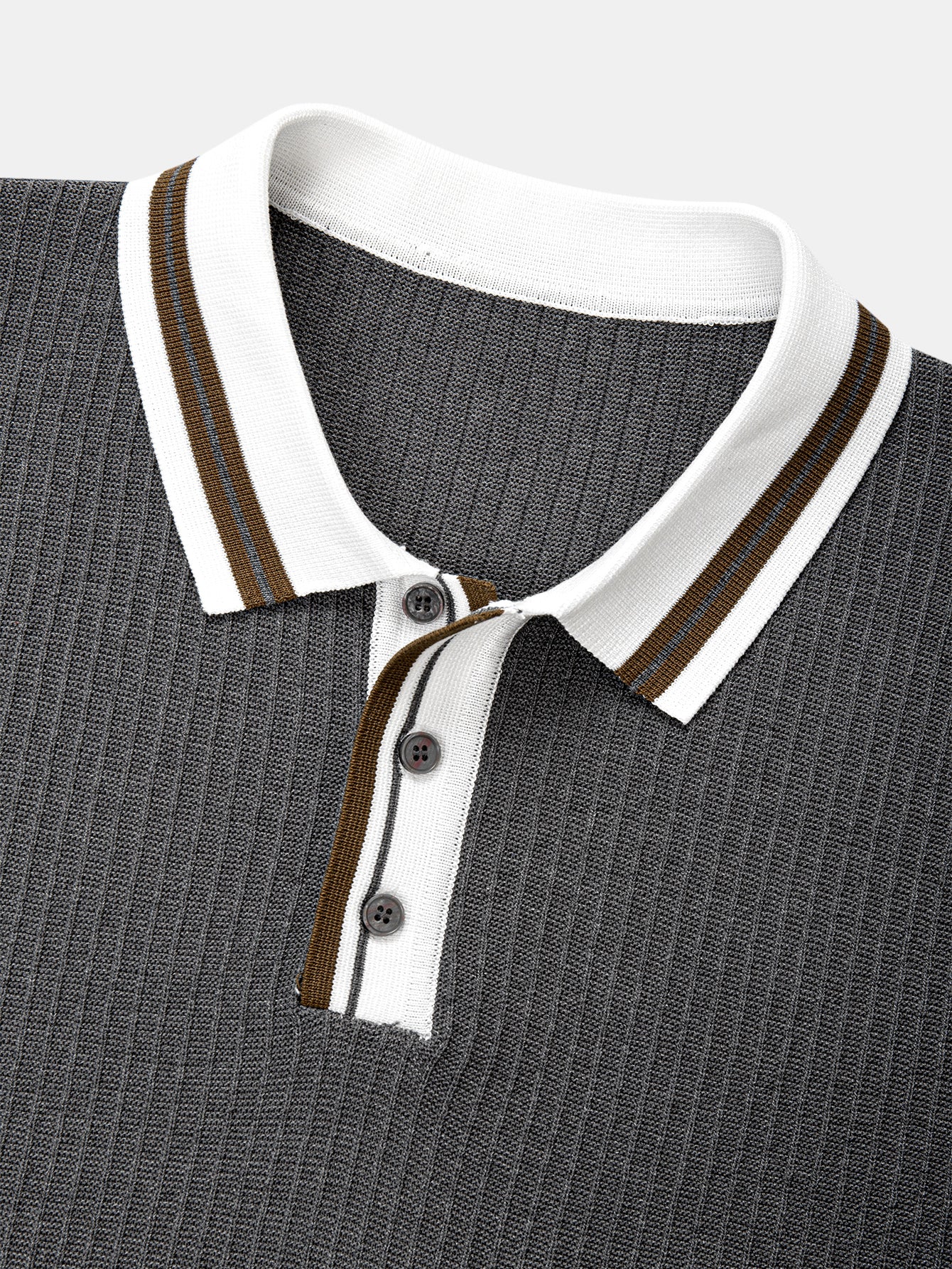 Contrast Trim Knit Polo Shirt & Slim Fit Tapered Trousers - Image 28