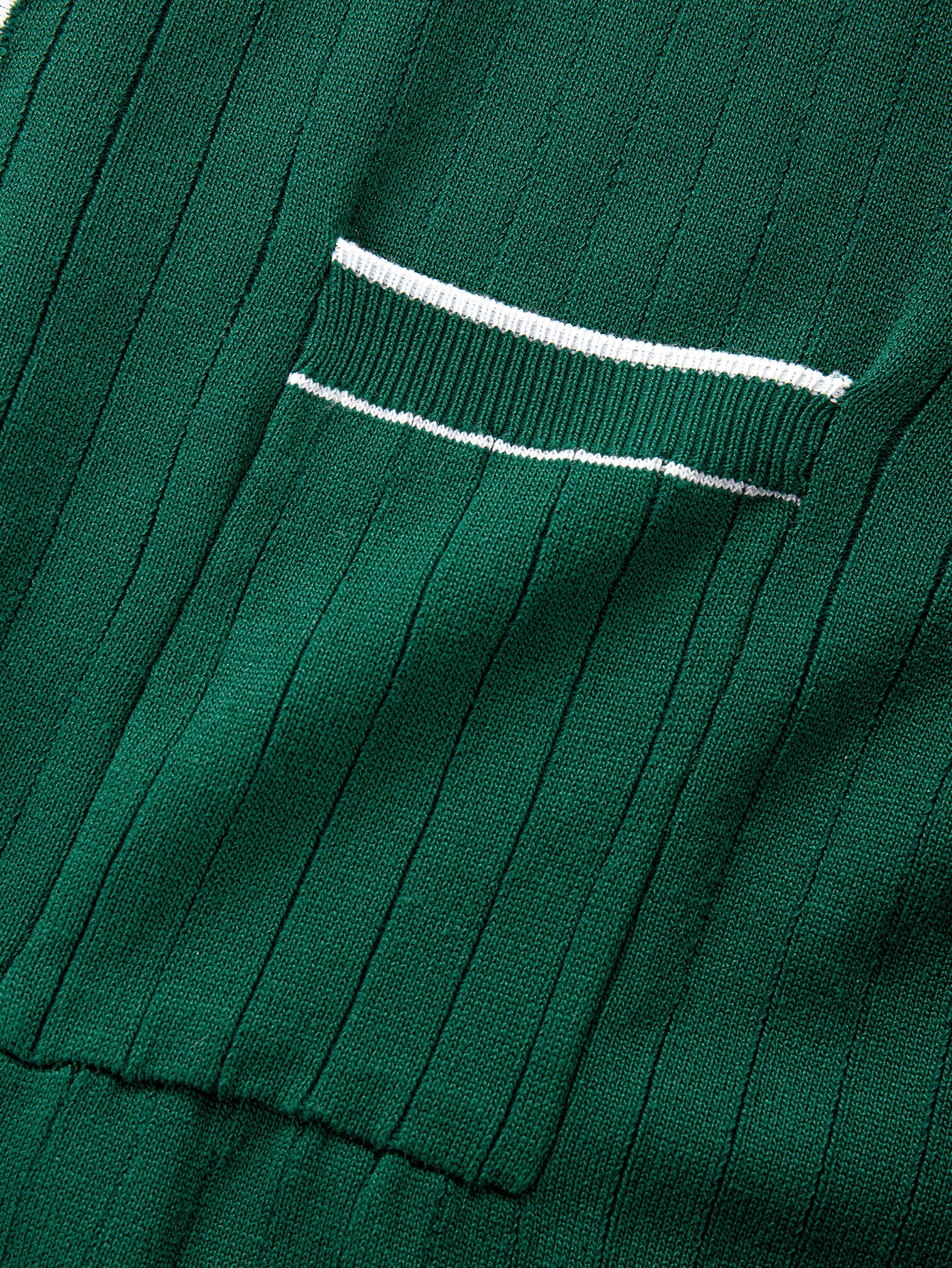 Contrast Trim Ribbed Knit Shirt - Image 7