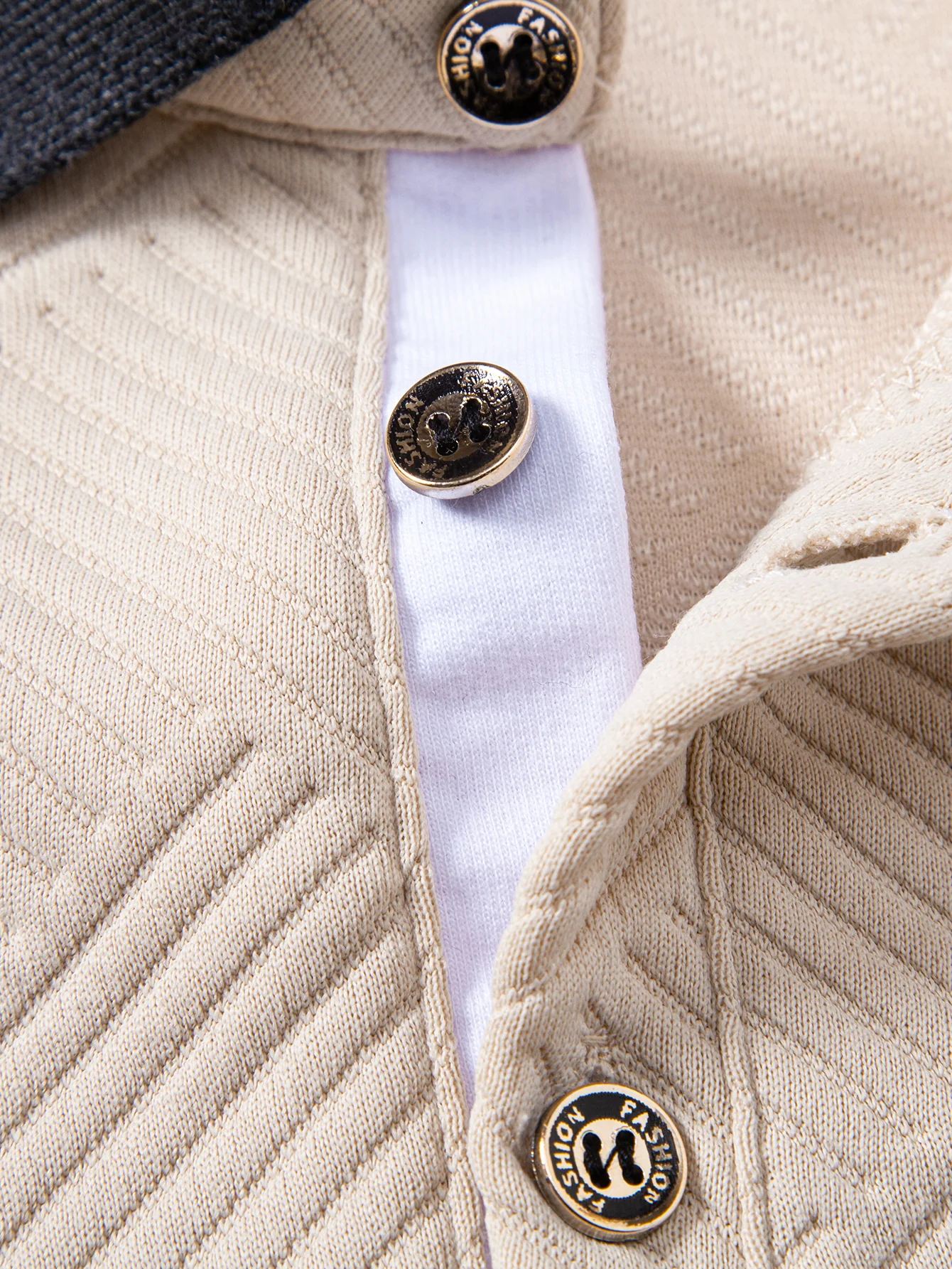 Contrast Trim Stripe Jacquard Polo - Image 10