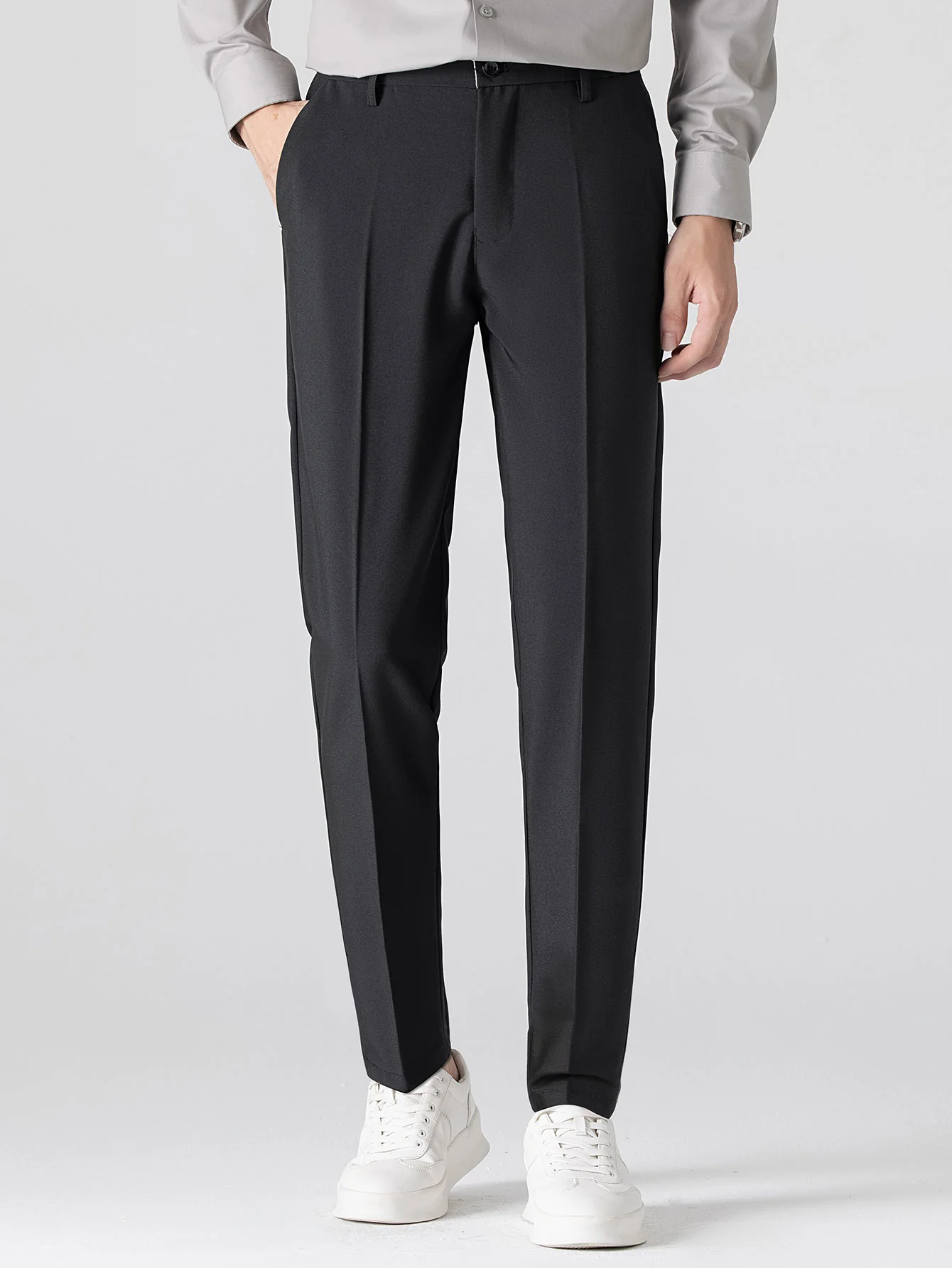 Twisted Jacquard Knit Polo & Slim Fit Tapered Trousers - Image 23