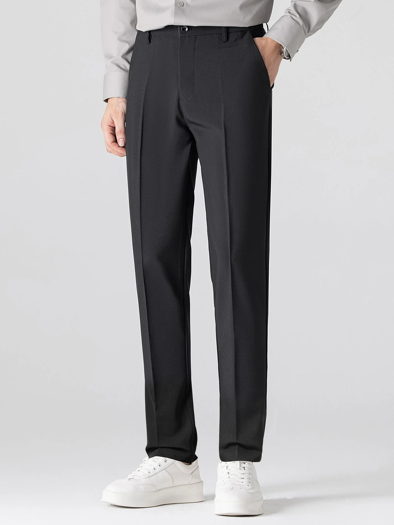 Twisted Jacquard Knit Polo & Slim Fit Tapered Trousers - Image 24