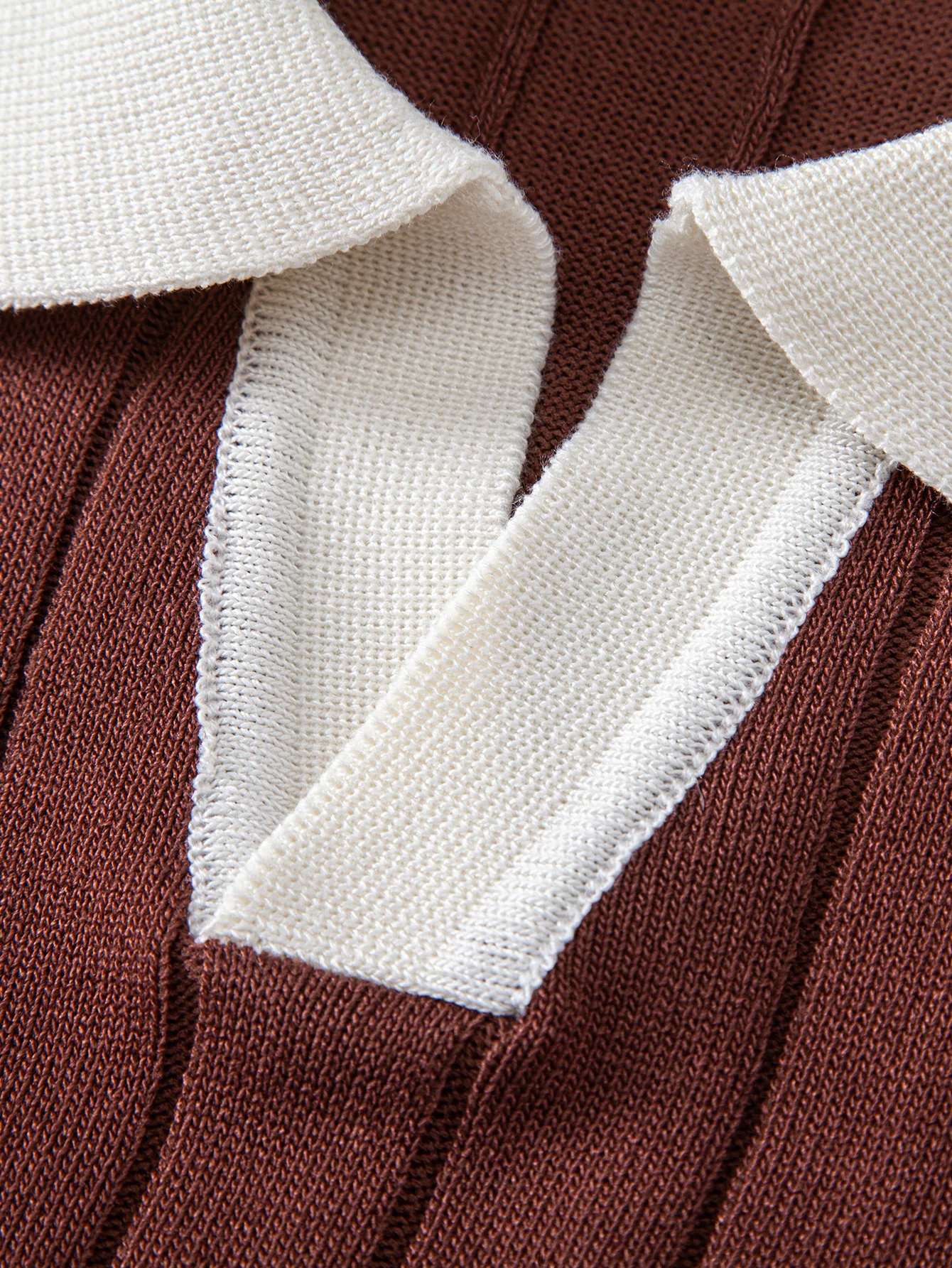 Contrast Trim Stripe Johnny Collar Polo - Image 14
