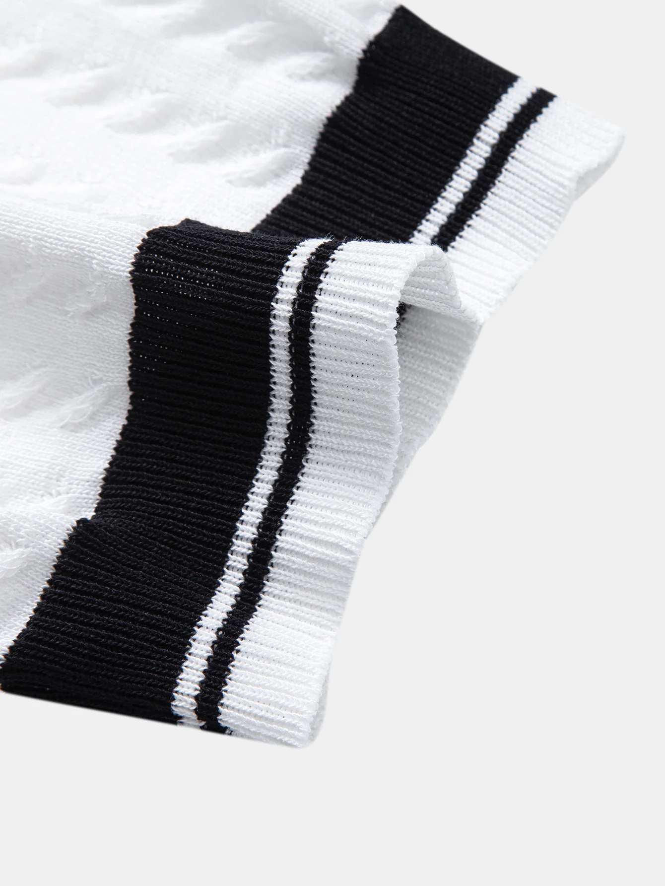 Contrast Trim Textured Johnny Collar Knit Polo - Image 8