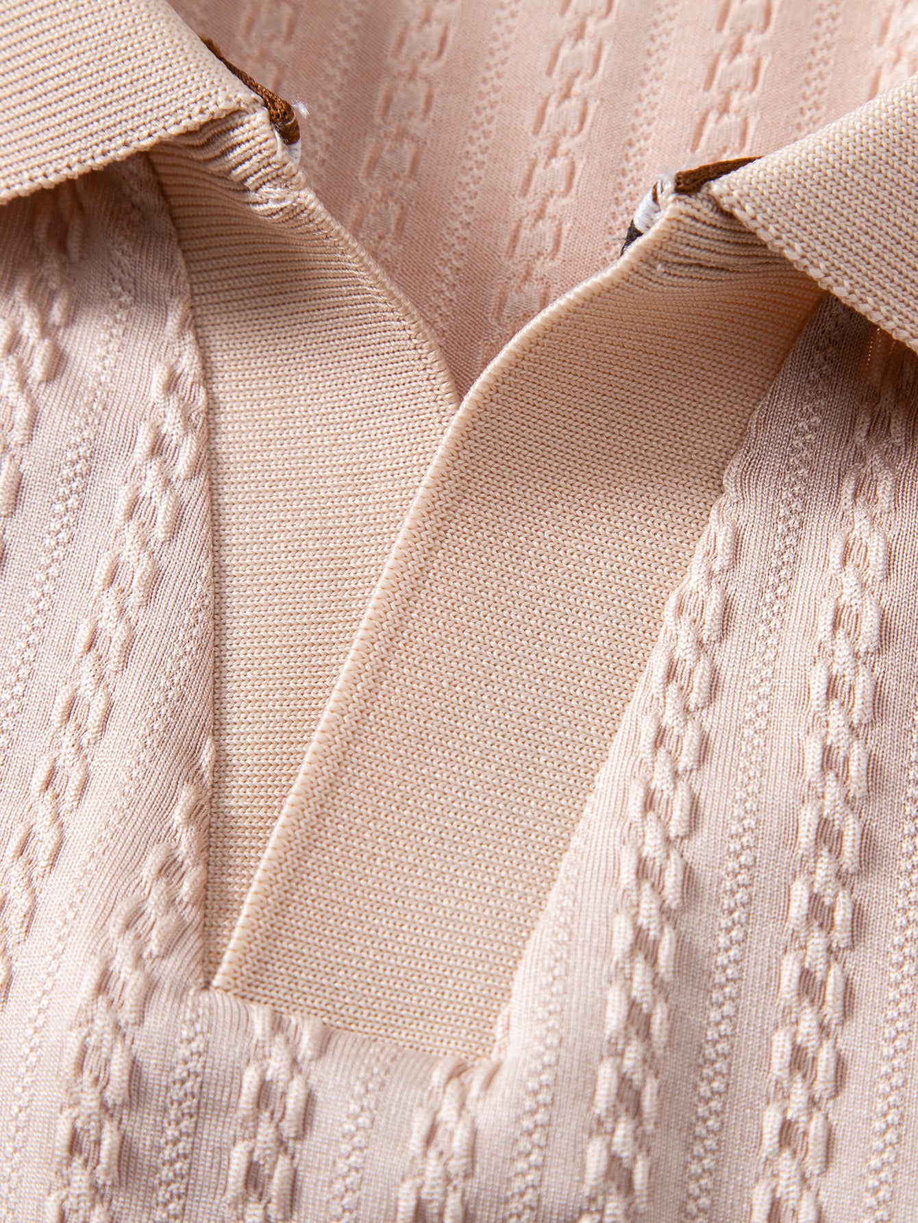 Contrast Trim Textured Knit Polo - Image 12