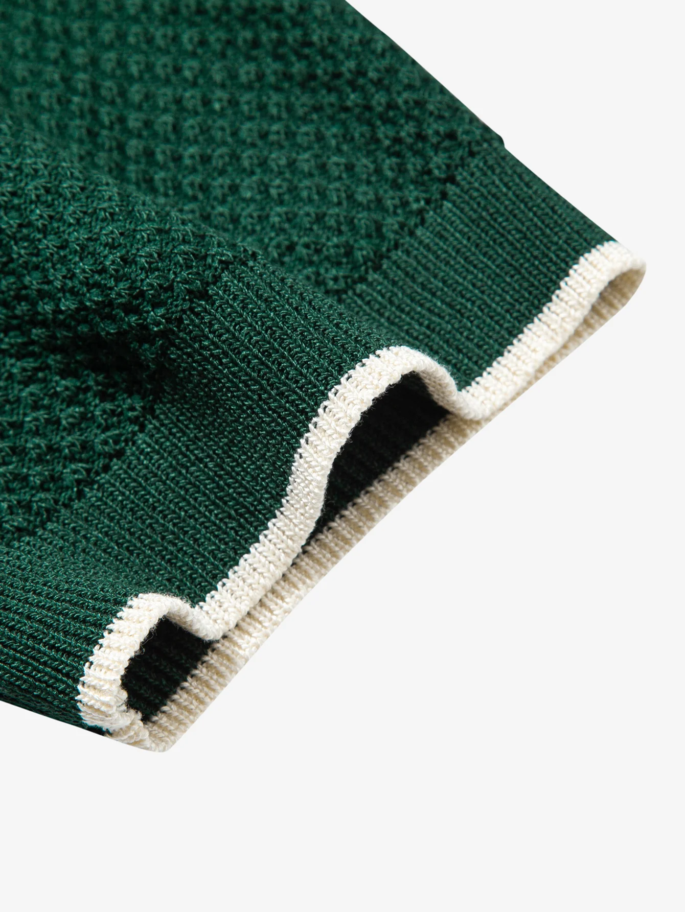 Contrast Trim Textured Knit T-Shirt - Image 14